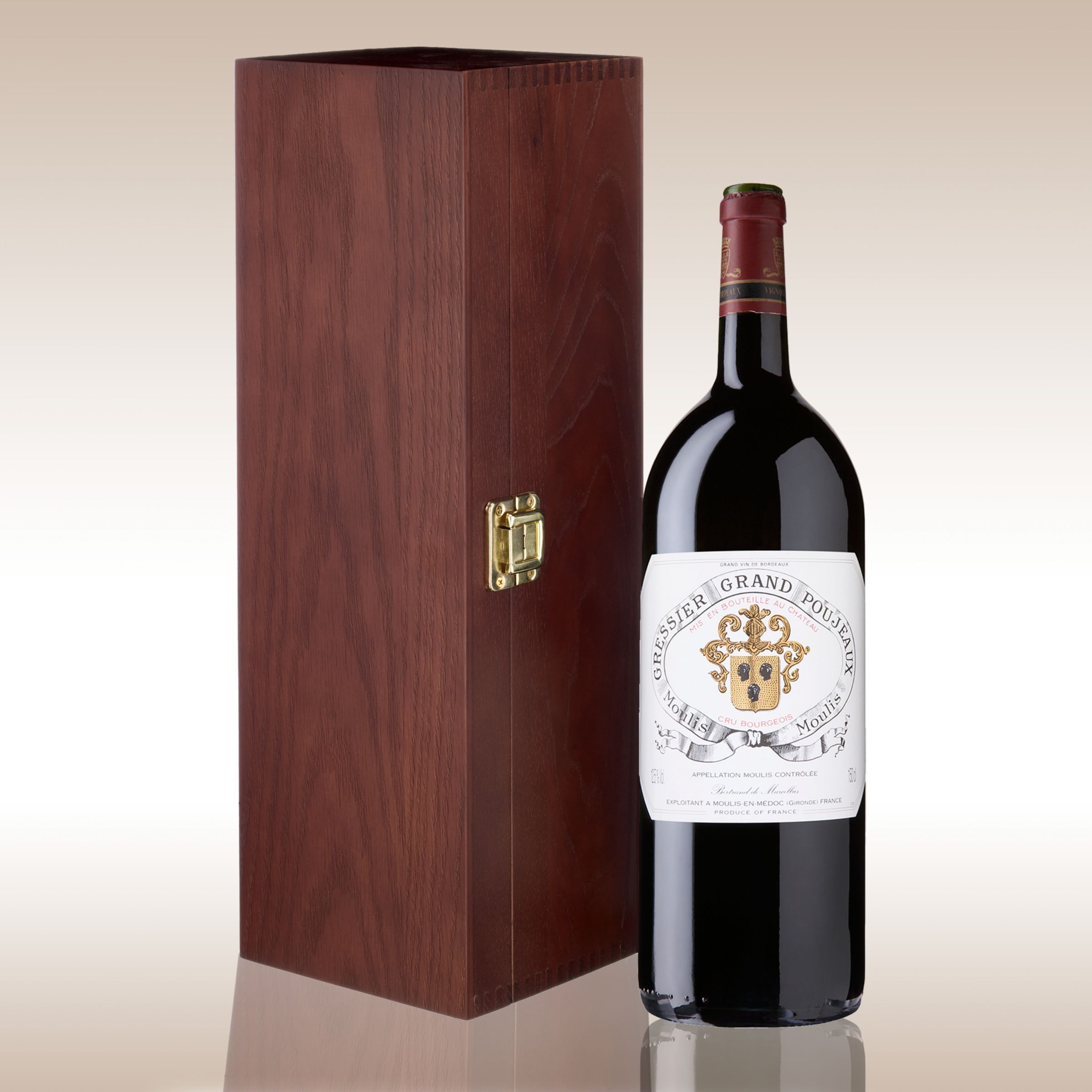 Château Gressier Grand Poujeaux 2000 Moulis, Bordeaux Magnum Gift