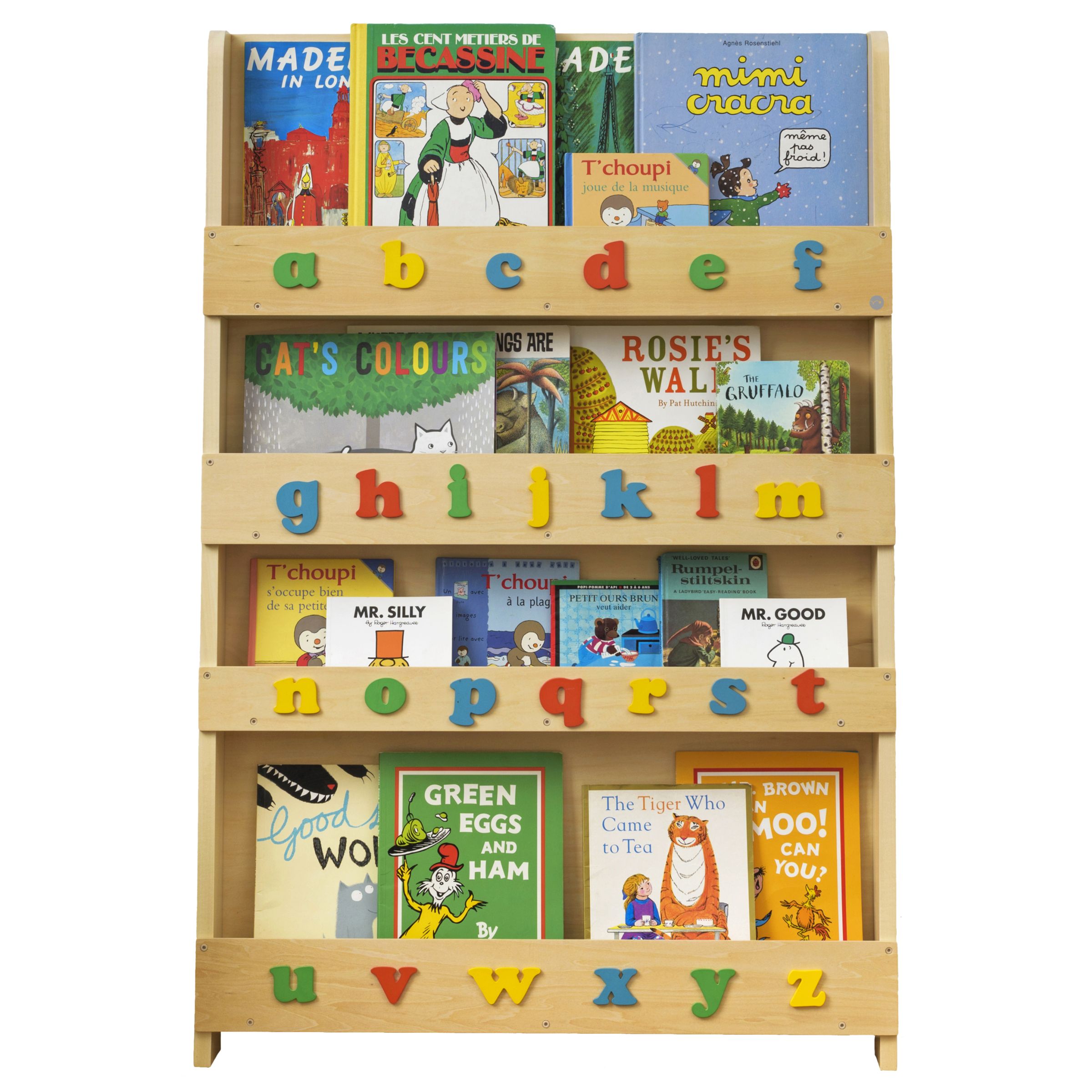 Tidy Books ABC Bookcase, Natural