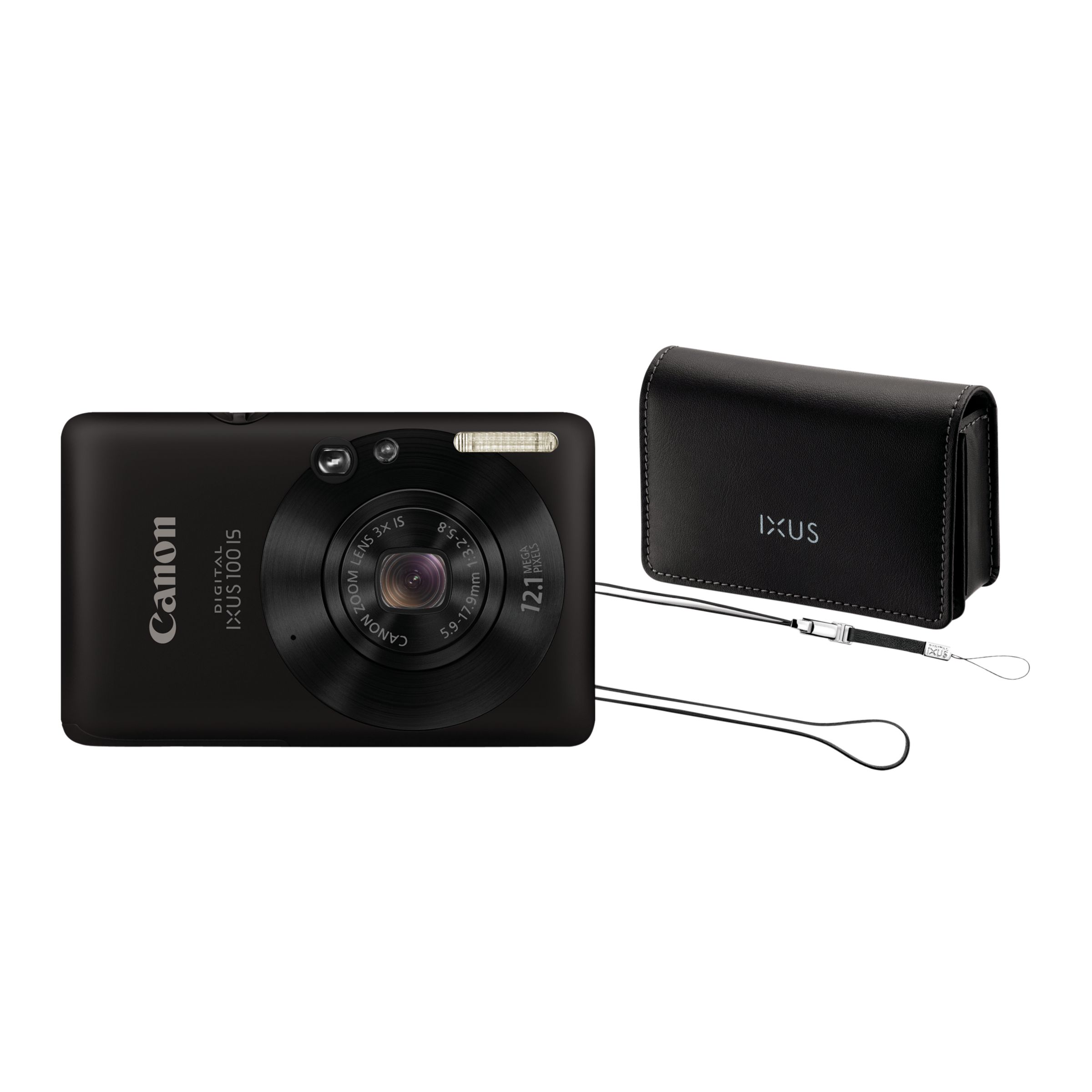 Canon IXUS 100IS Digital Camera Gift Set, Black with Case