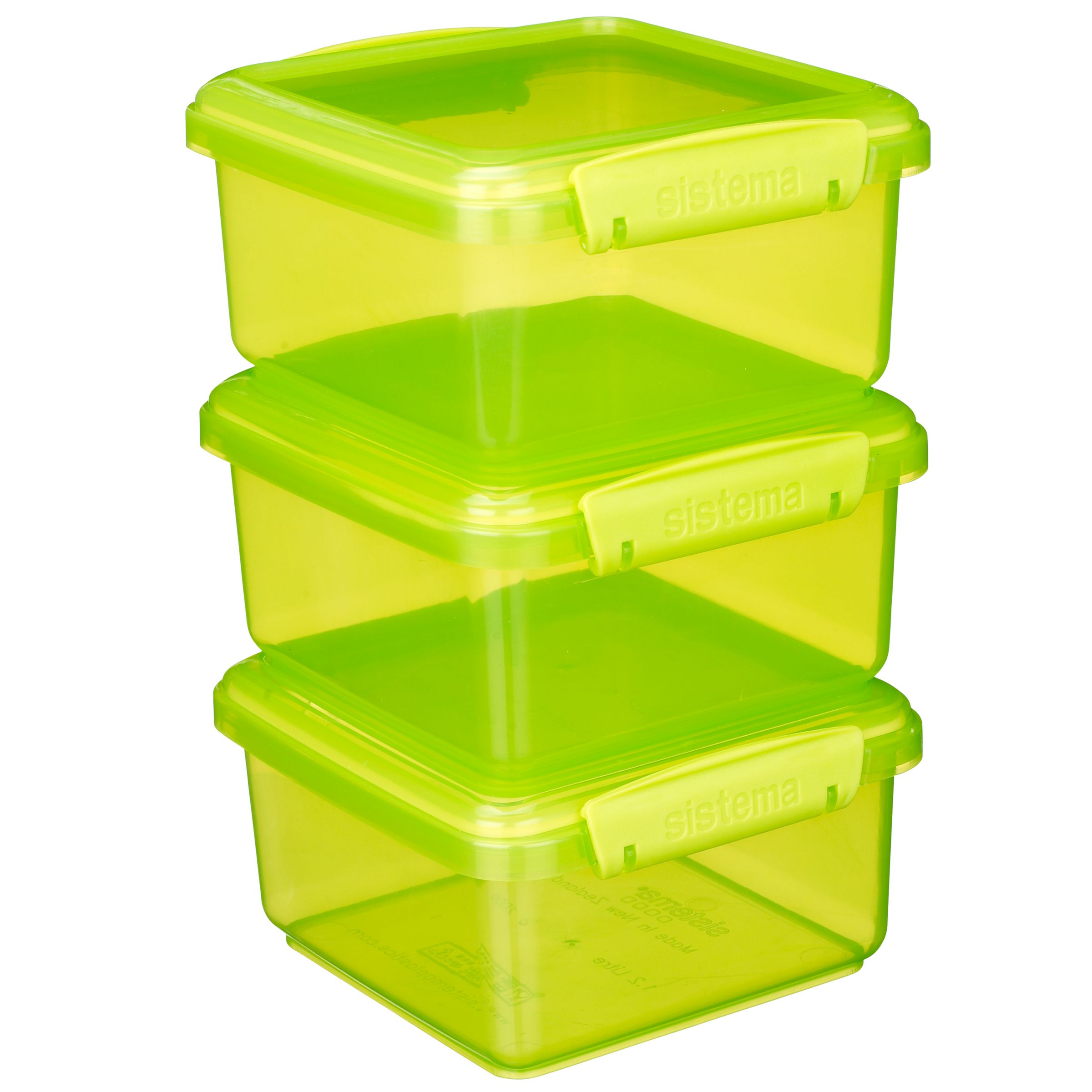 Klip-It Bright Green Storage Boxes, Set of 3