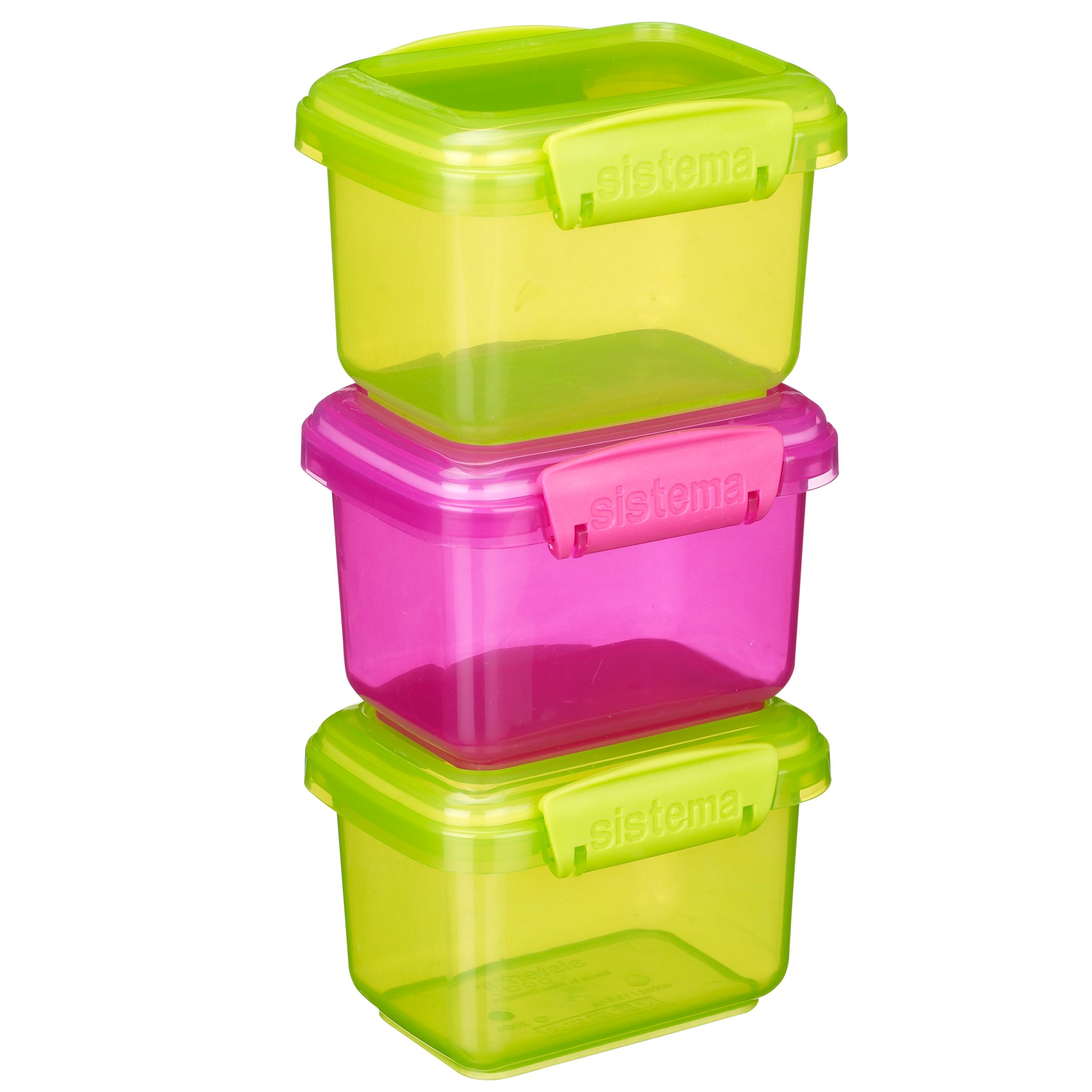 Klip-It Bright Coloured Storage Boxes, Set of 3, 400ml