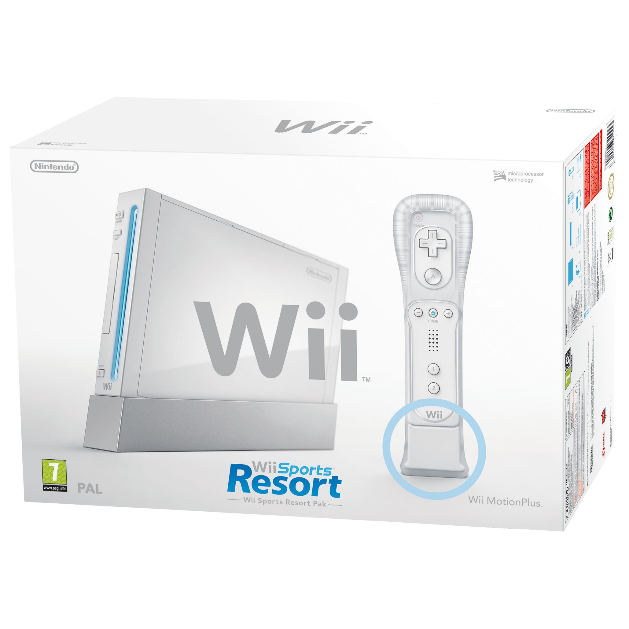 Nintendo Wii White Console with Wii Sports Resort at John Lewis