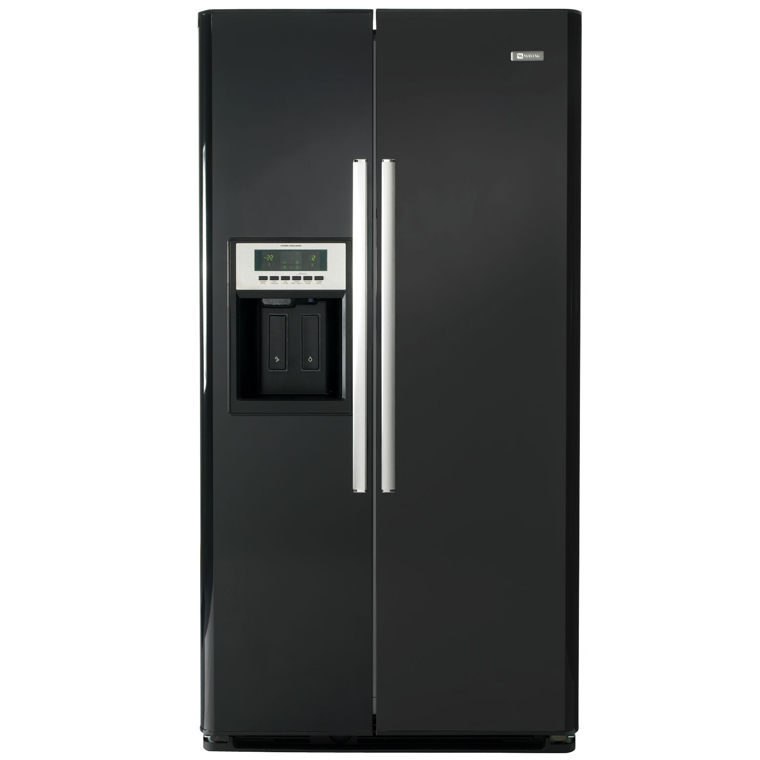 Maytag MSS20FBBI3 American Fridge Freezer, Black at JohnLewis