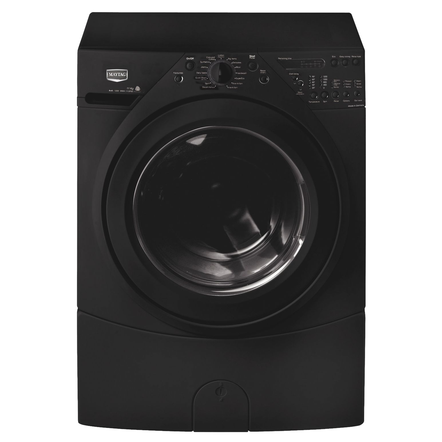 Maytag MWA1112FBS Washing Machine, Black at John Lewis