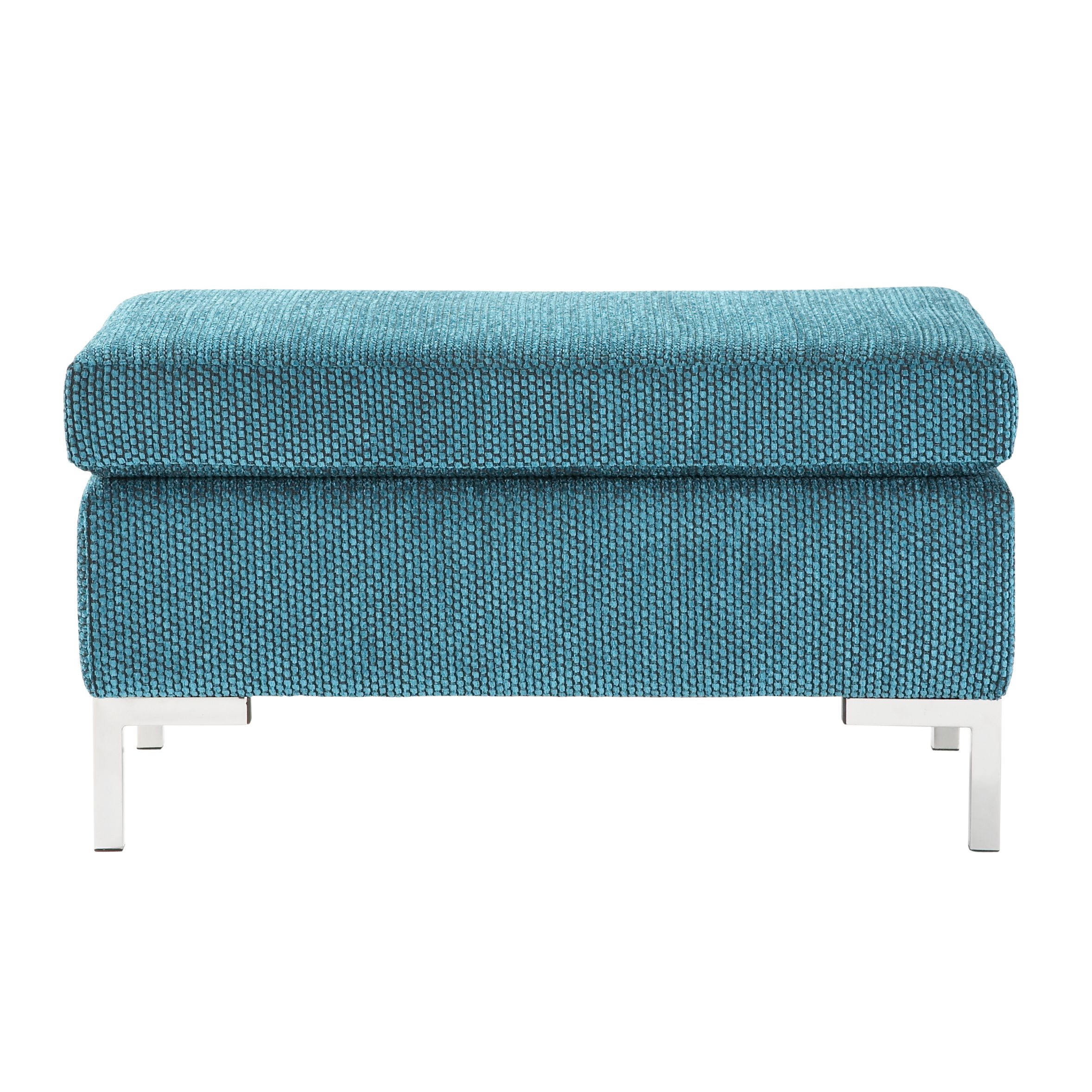 John Lewis Metro Footstool, Kingfisher at JohnLewis