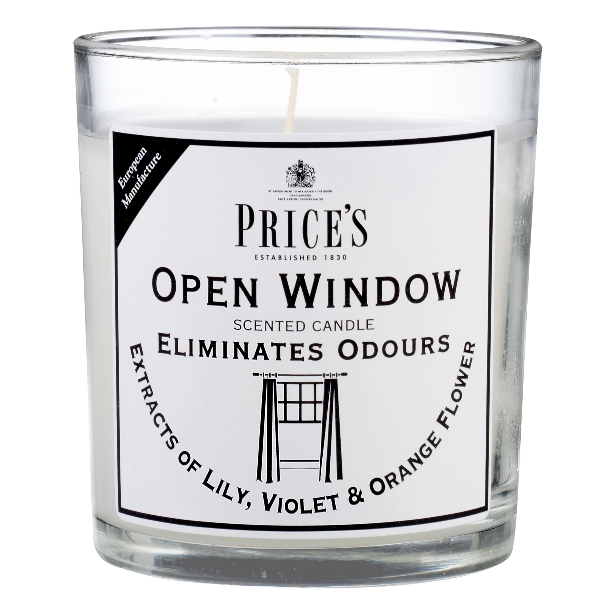 Price's Open Window Candle in Jar