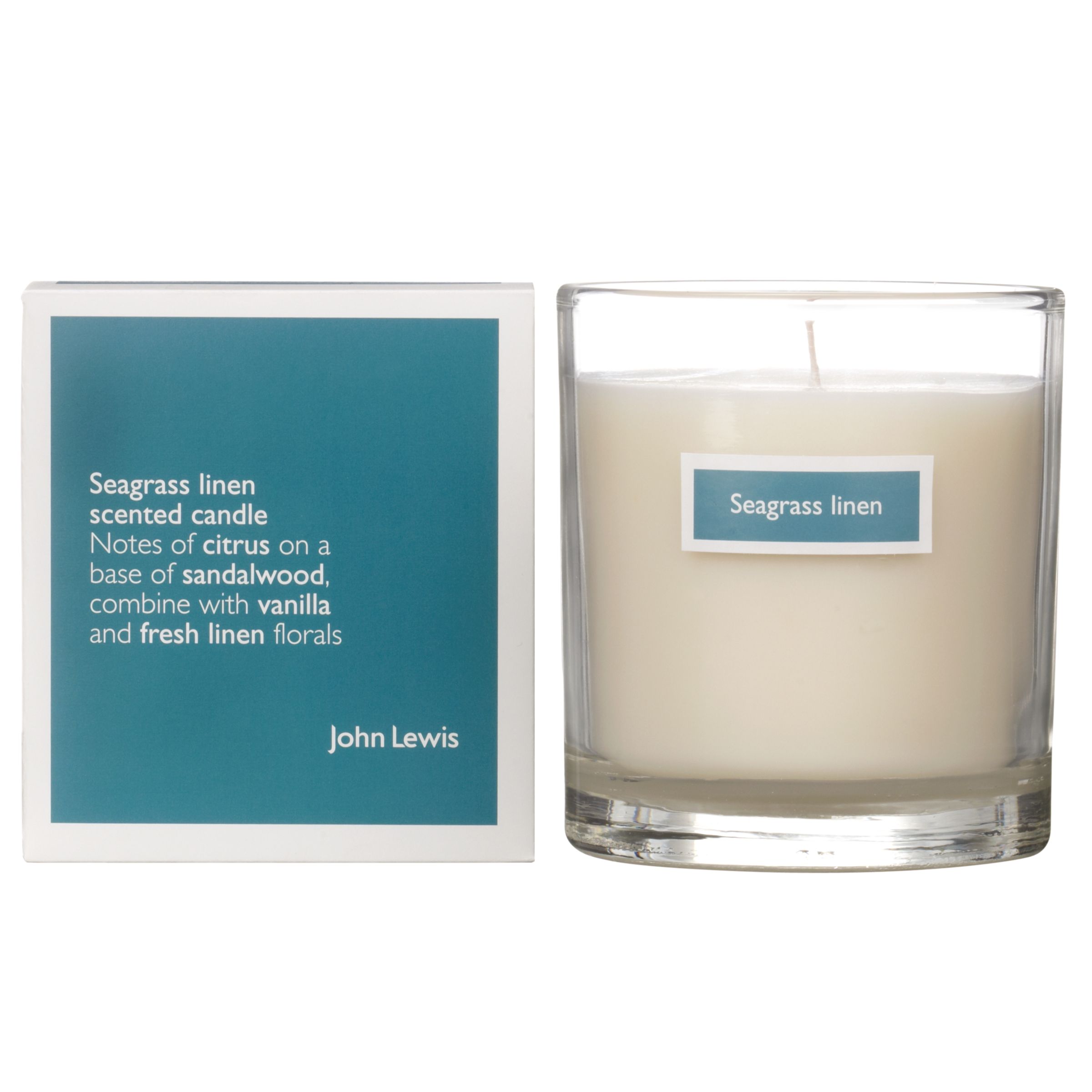 John Lewis Seagrass Linen Candle