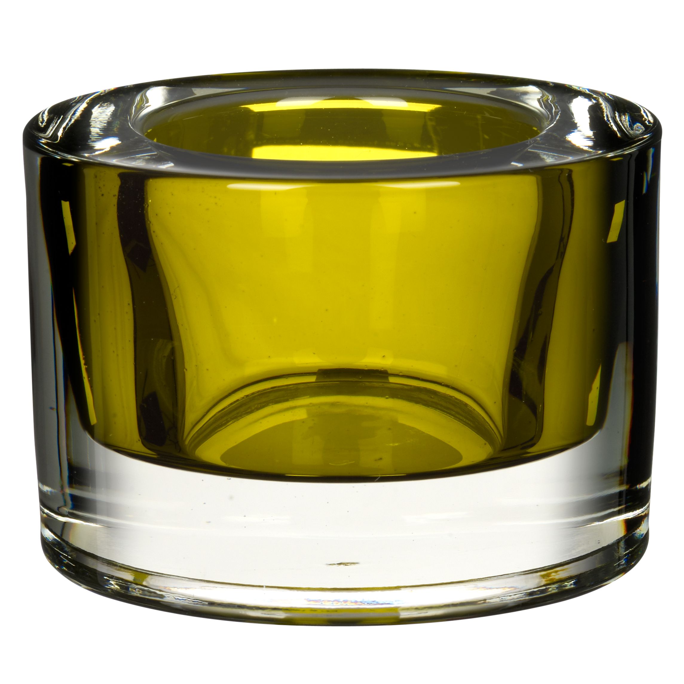 John Lewis Glass Tealight Holder, Green