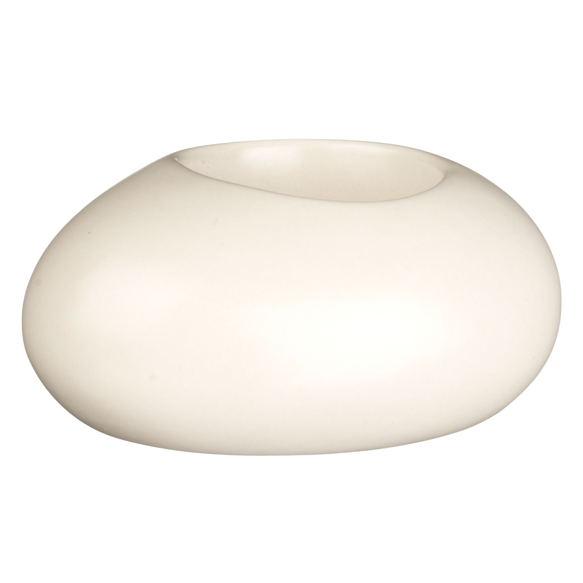 John Lewis Ceramic Pebble Tealight Holder, Oyster