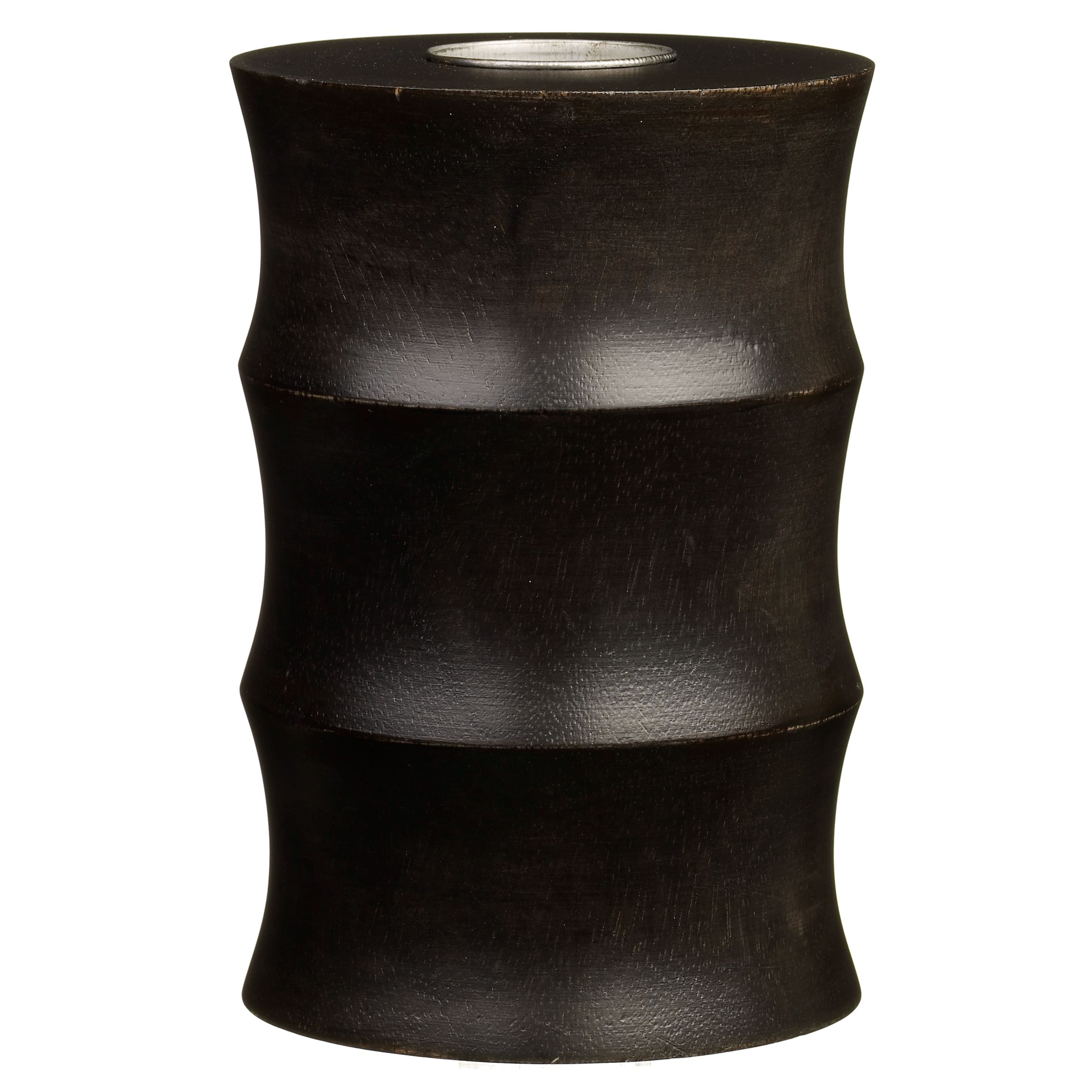 Dark Ribbed Tealight Holder