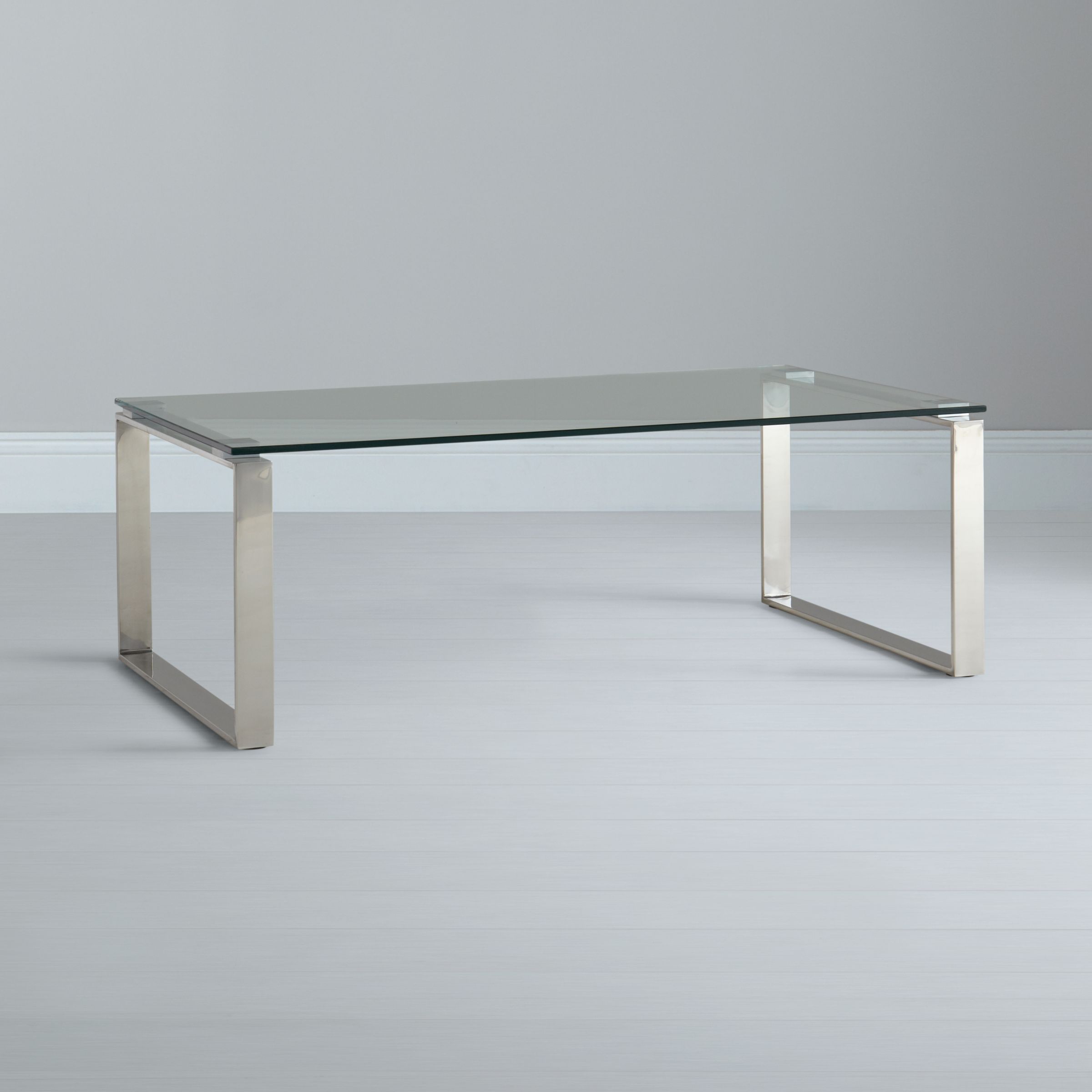 John Lewis Frost Coffee Table, Glass, width 110cm