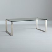 John Lewis Frost Coffee Table, Glass, width 110cm