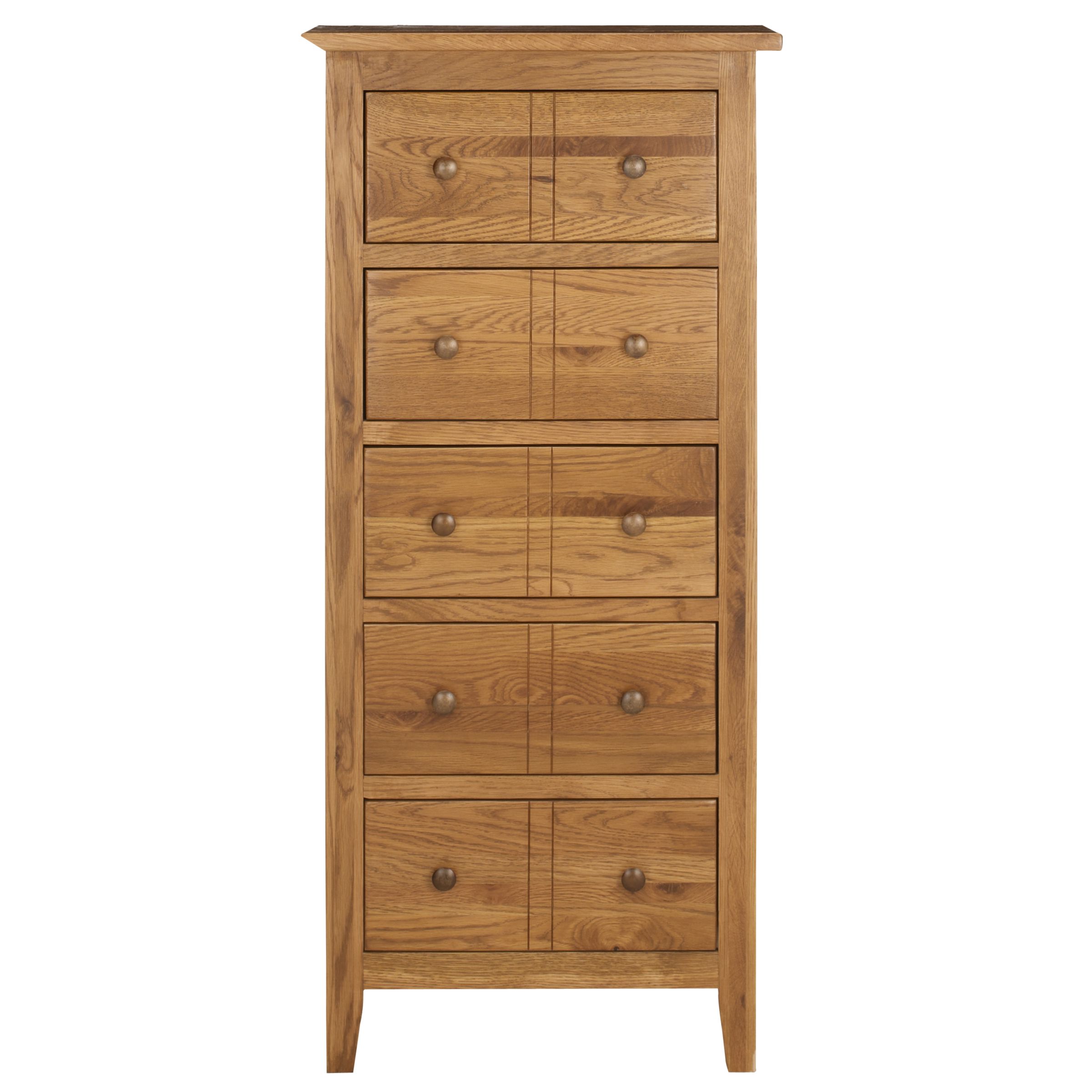 John Lewis Grove 5 Drawer CD/DVD Cabinet, Light at JohnLewis