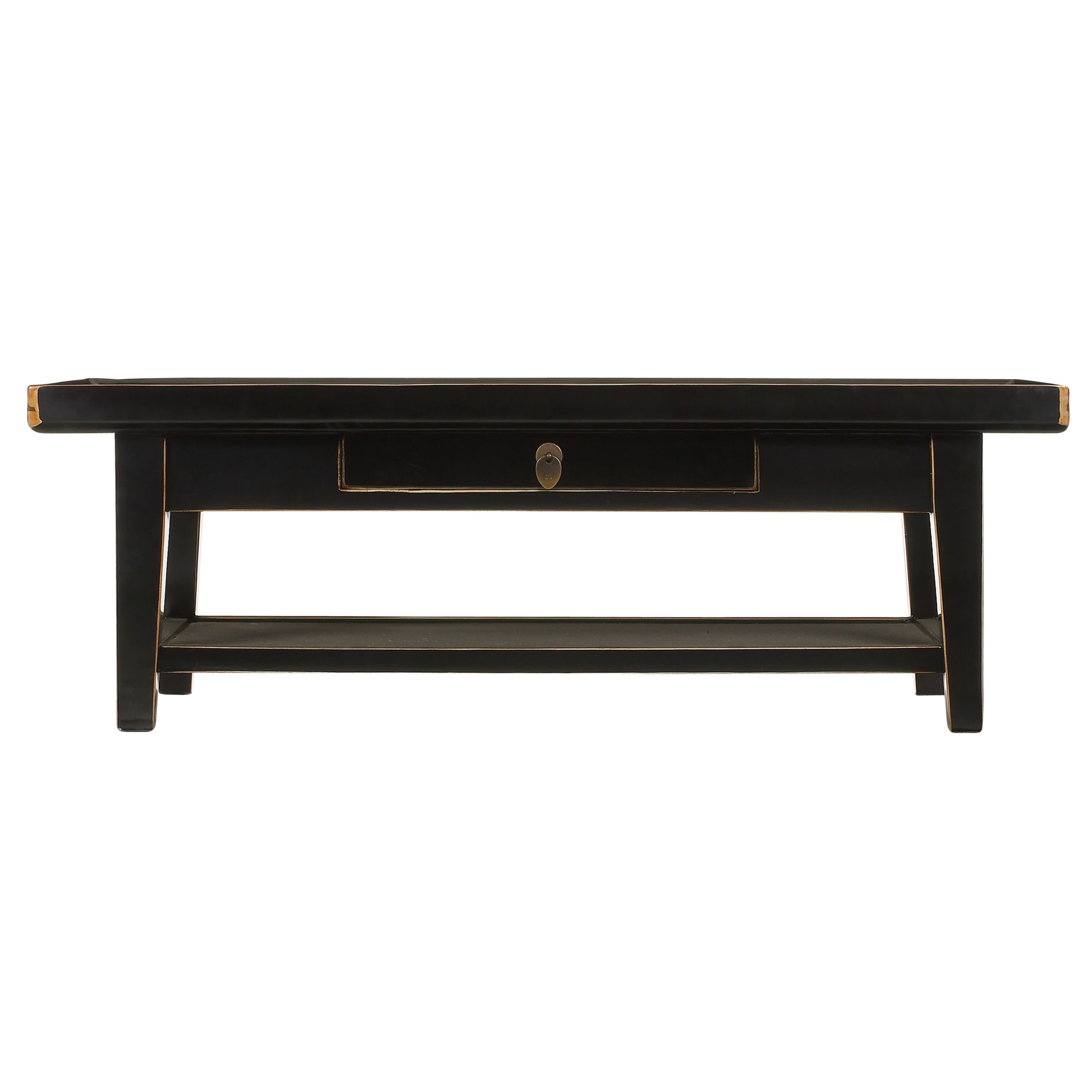 John Lewis Suri 2 Drawer Coffee Table, Black at John Lewis