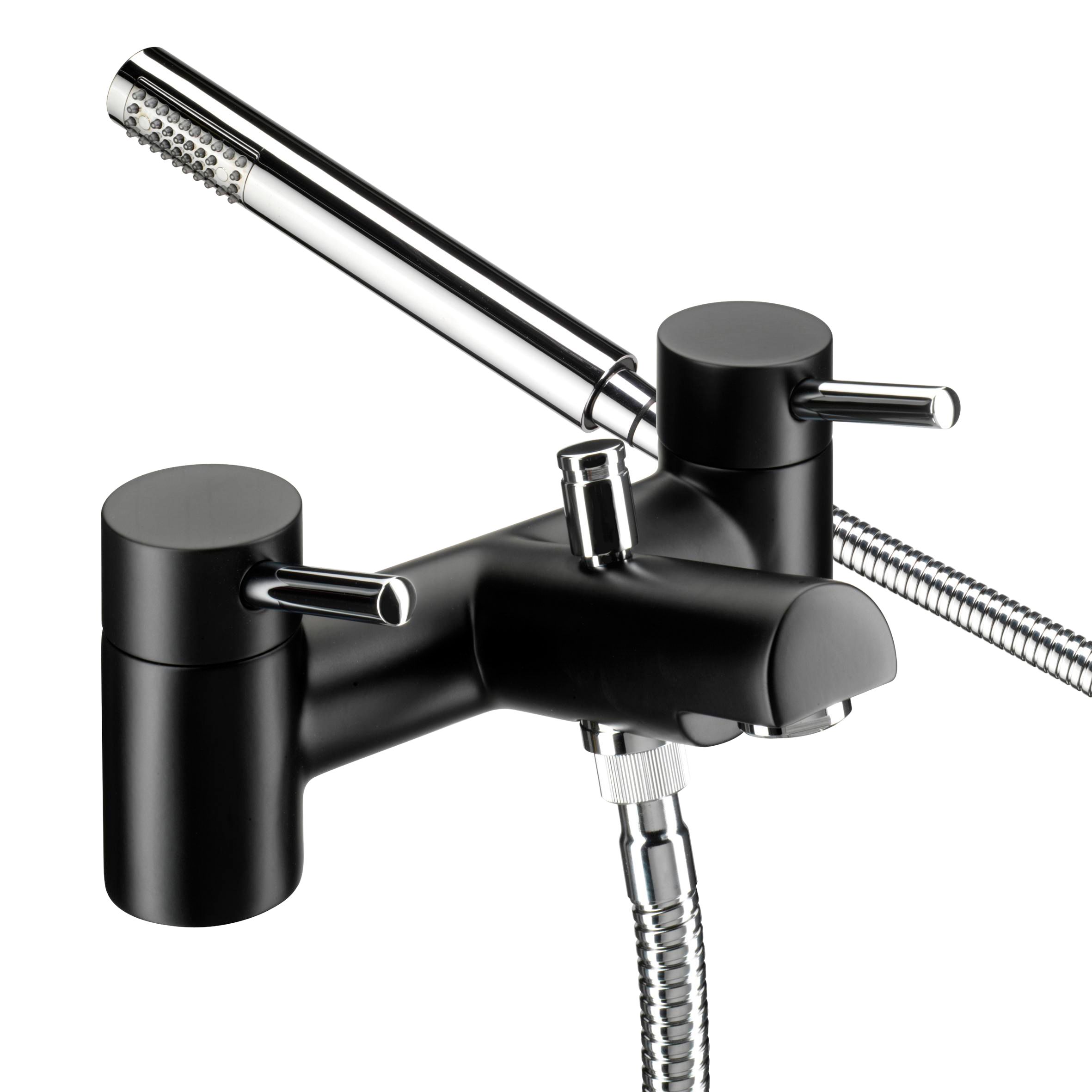 Bristan Prism Bath Shower Mixer Tap, Black at John Lewis