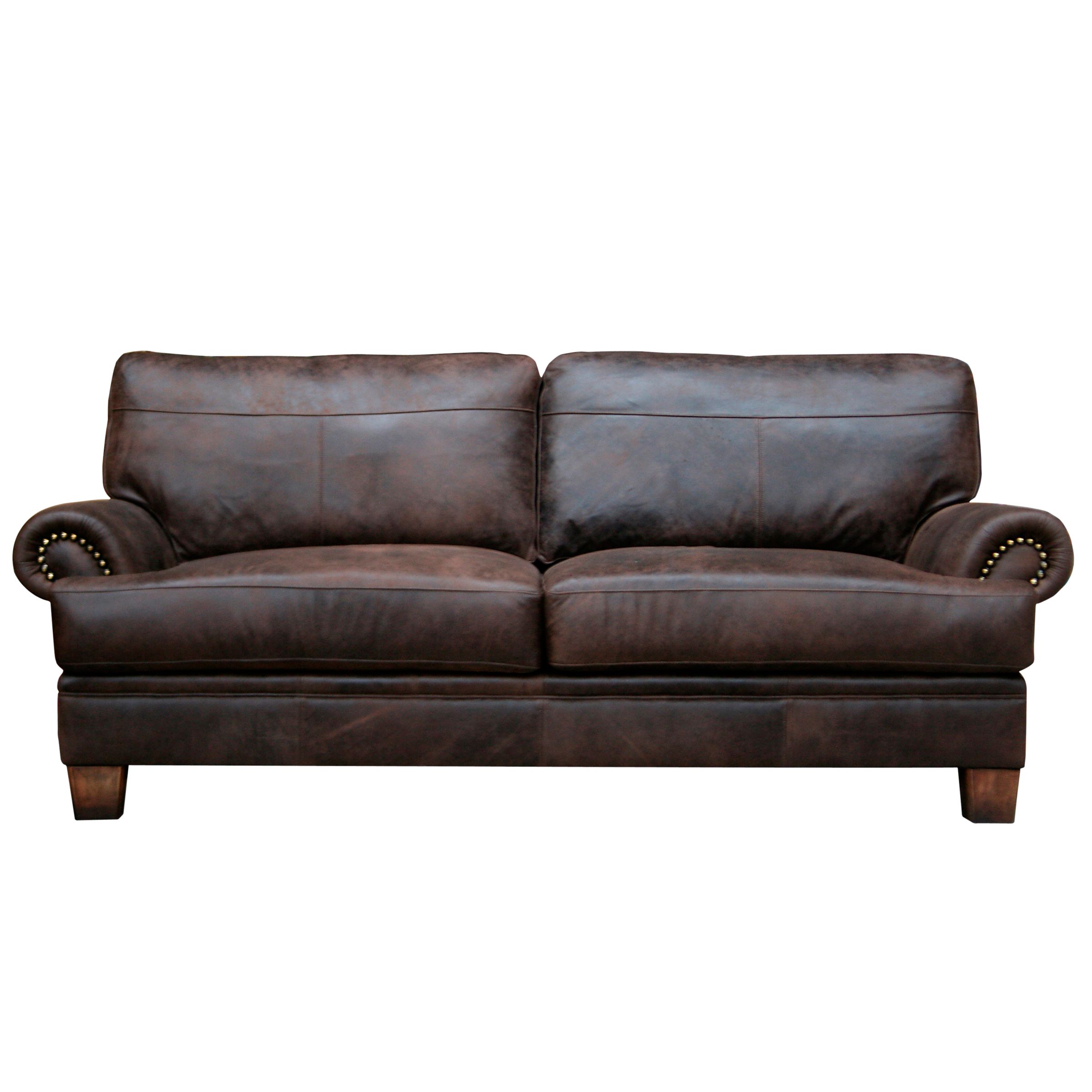 John Lewis Chartwell Large Leather Sofa, Chocolate at John Lewis