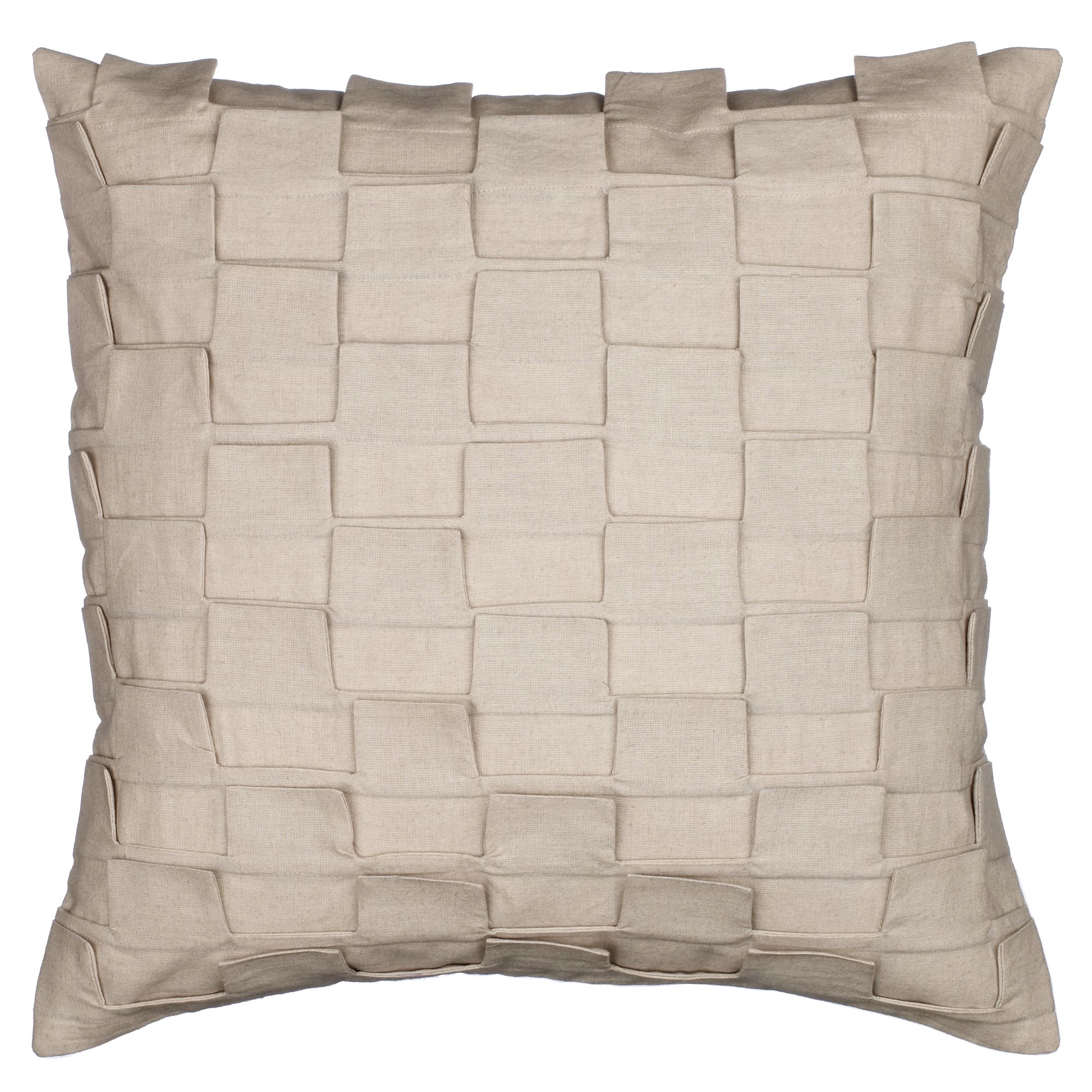 John Lewis 3D Tiles Cushion, Natural, One size