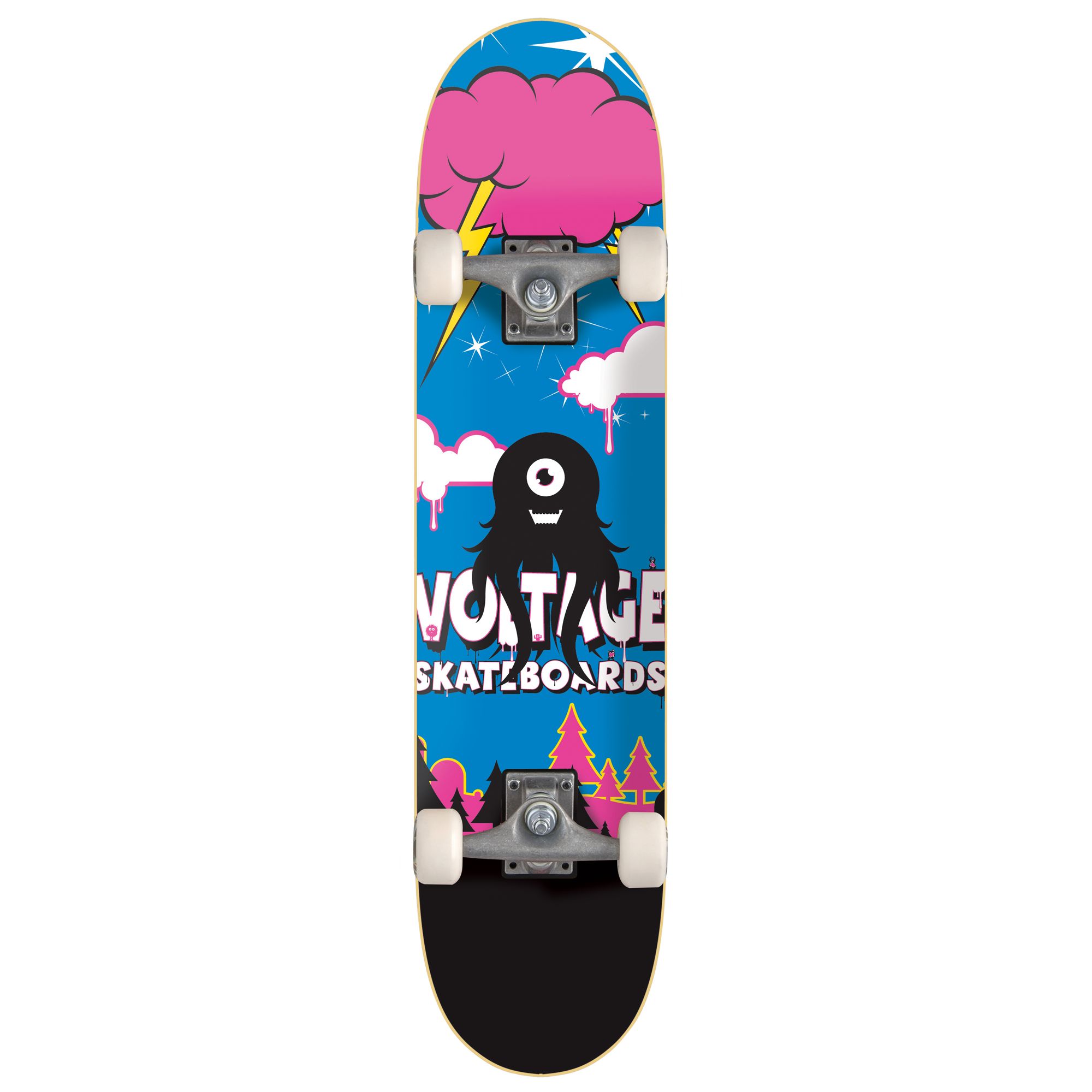 Stateside Skates Little Monsta Squid Skateboard, Multicoloured