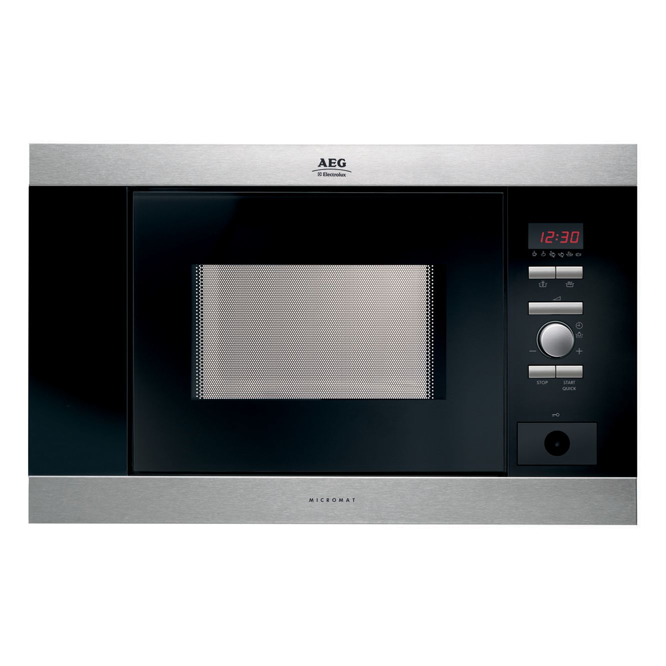 AEG MCD1762EM Built-in Microwave and Grill, Stainless Steel at John Lewis