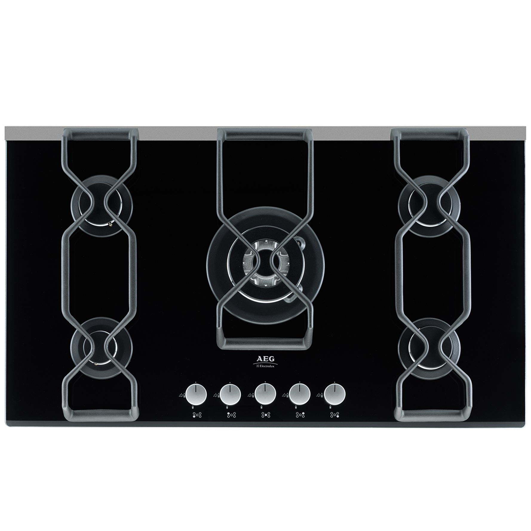 AEG 99852GM Gas Hob, Stainless Steel at John Lewis