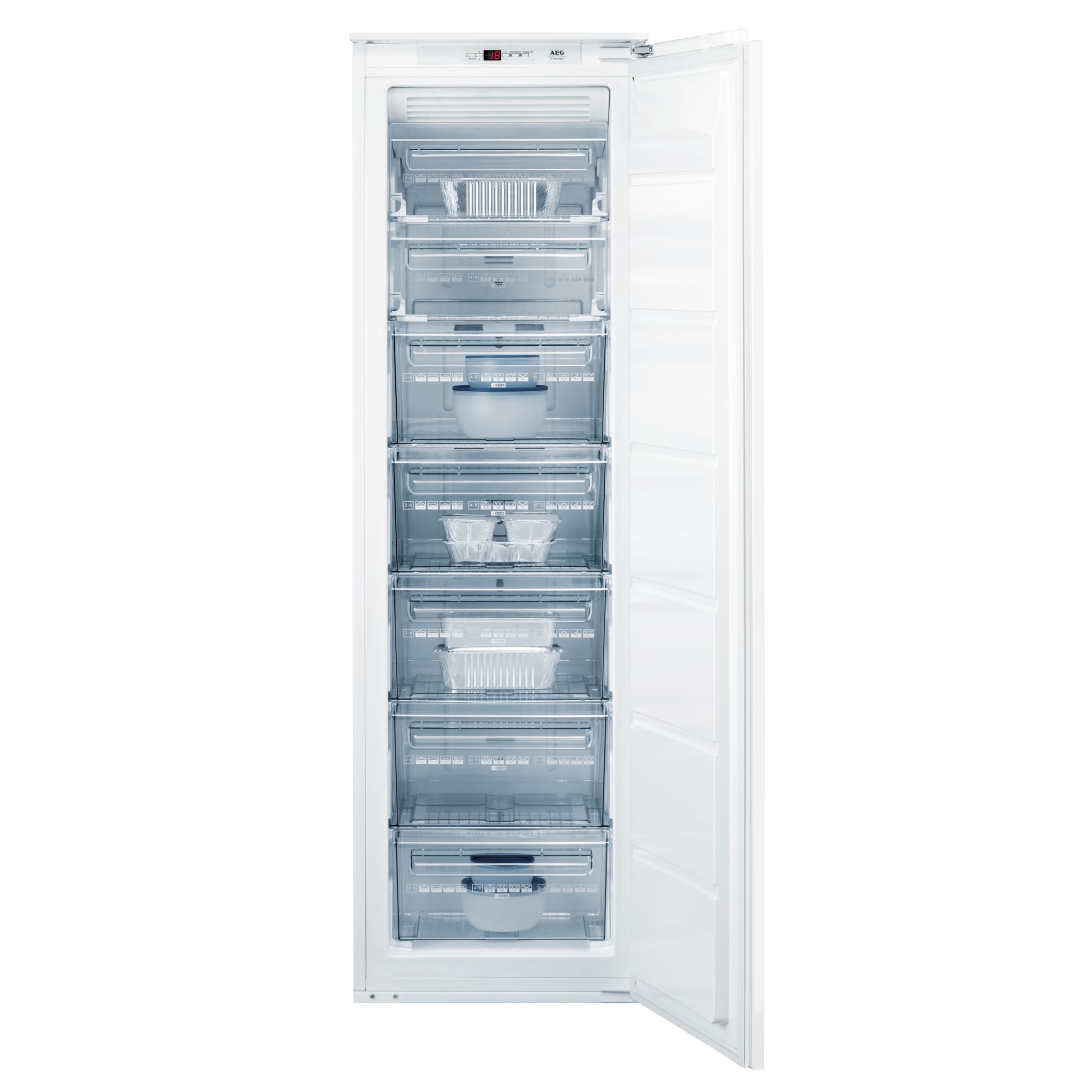 AEG AG918504I Tall Integrated Freezer, White at John Lewis