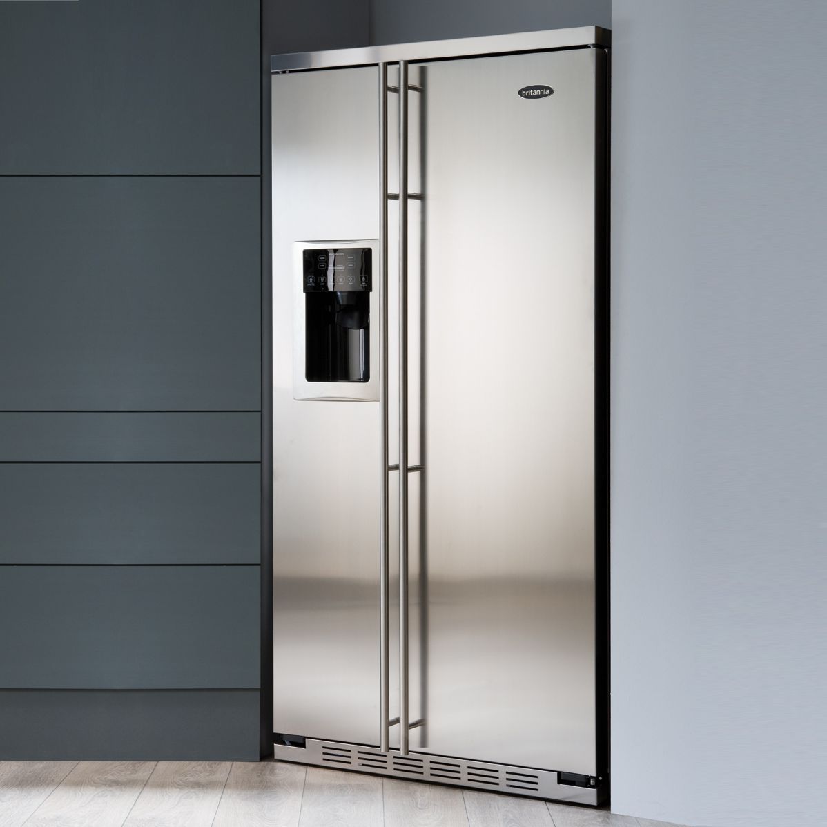 Britannia Nebraska American Fridge Freezer Stainless Steel