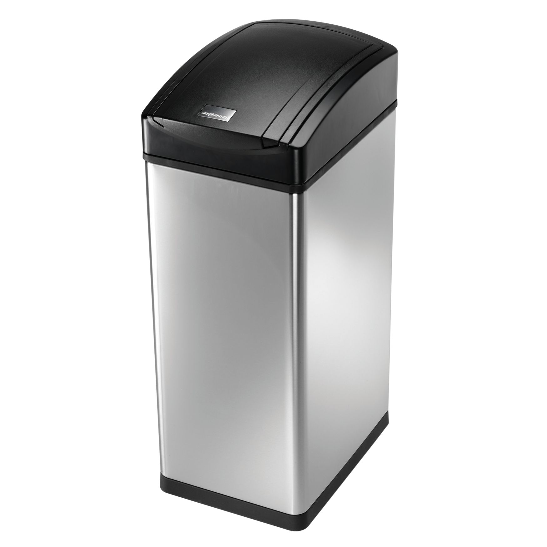 simplehuman Slim Soft Touch Bin, Brushed Stainless Steel, 45L