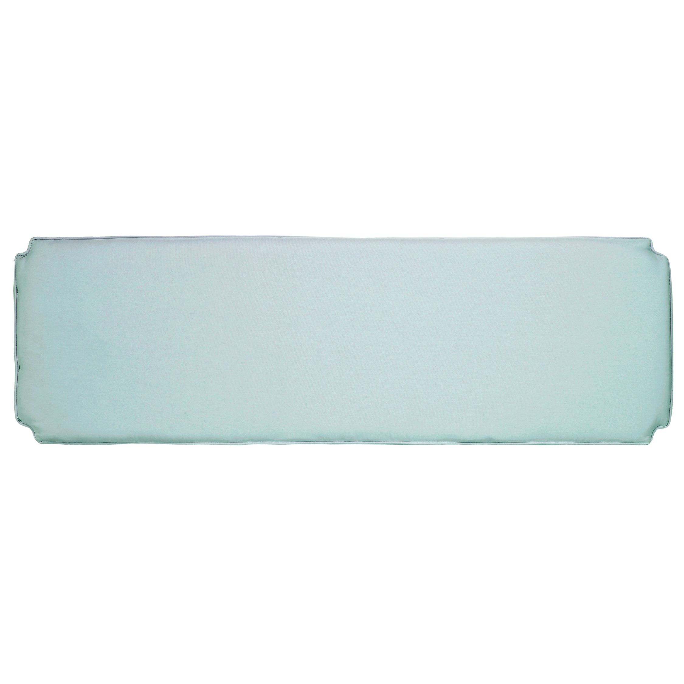 John Lewis Vermont Bench Cushion, Pale Kingfisher