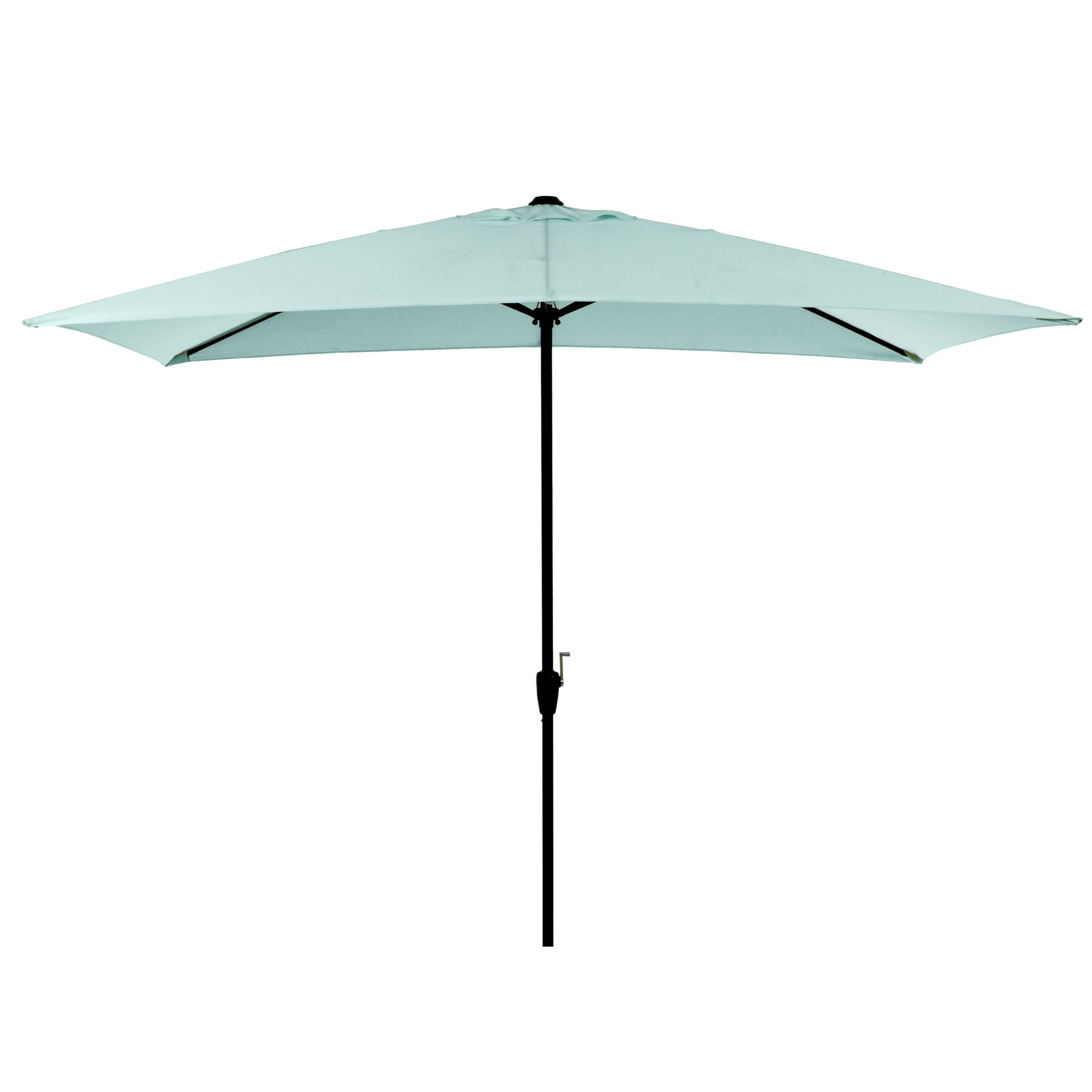 John Lewis Graphite Parasol, Pale Kingfisher, 3.2m