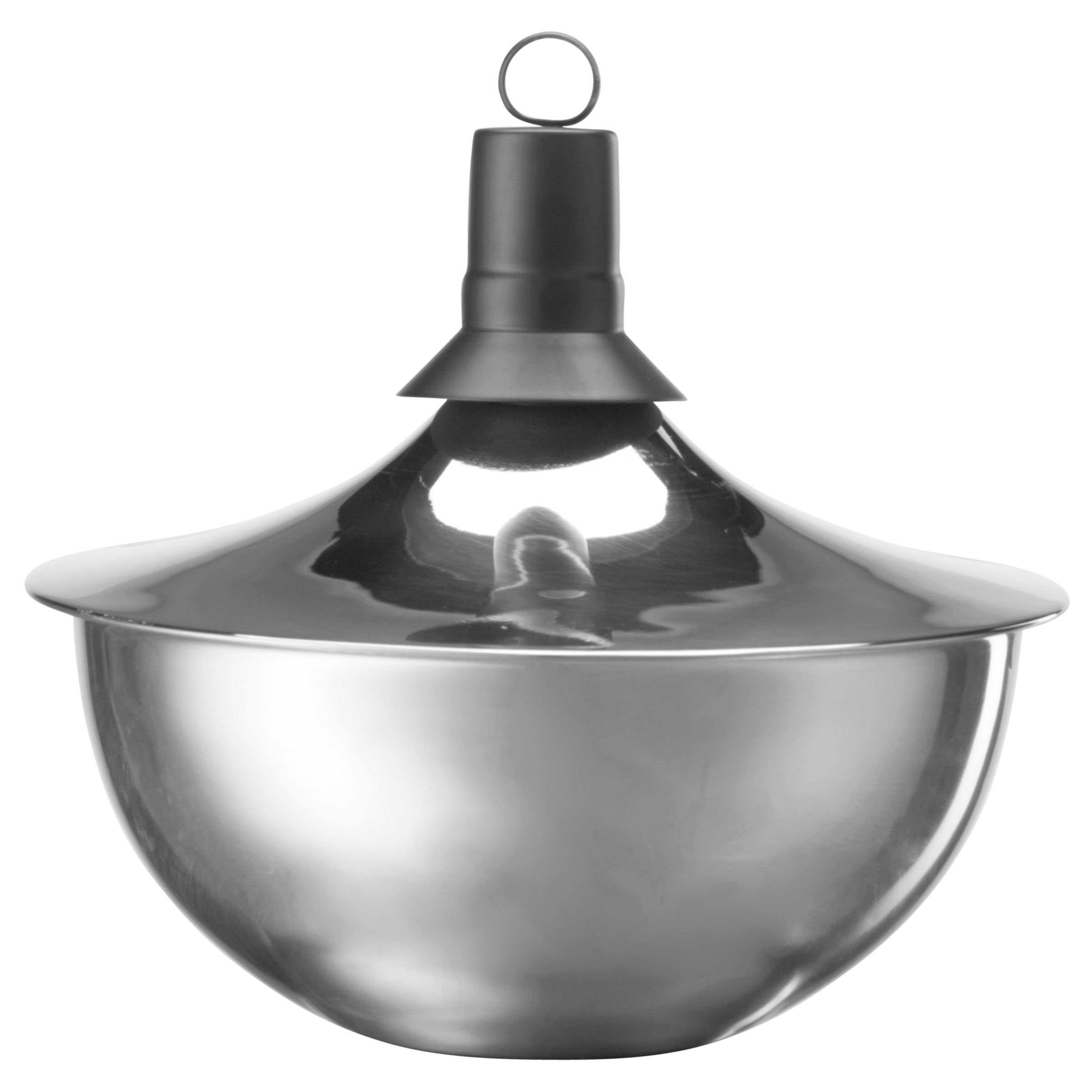 John Lewis Dublin Bowl Oil Lamp, Stainless Steel