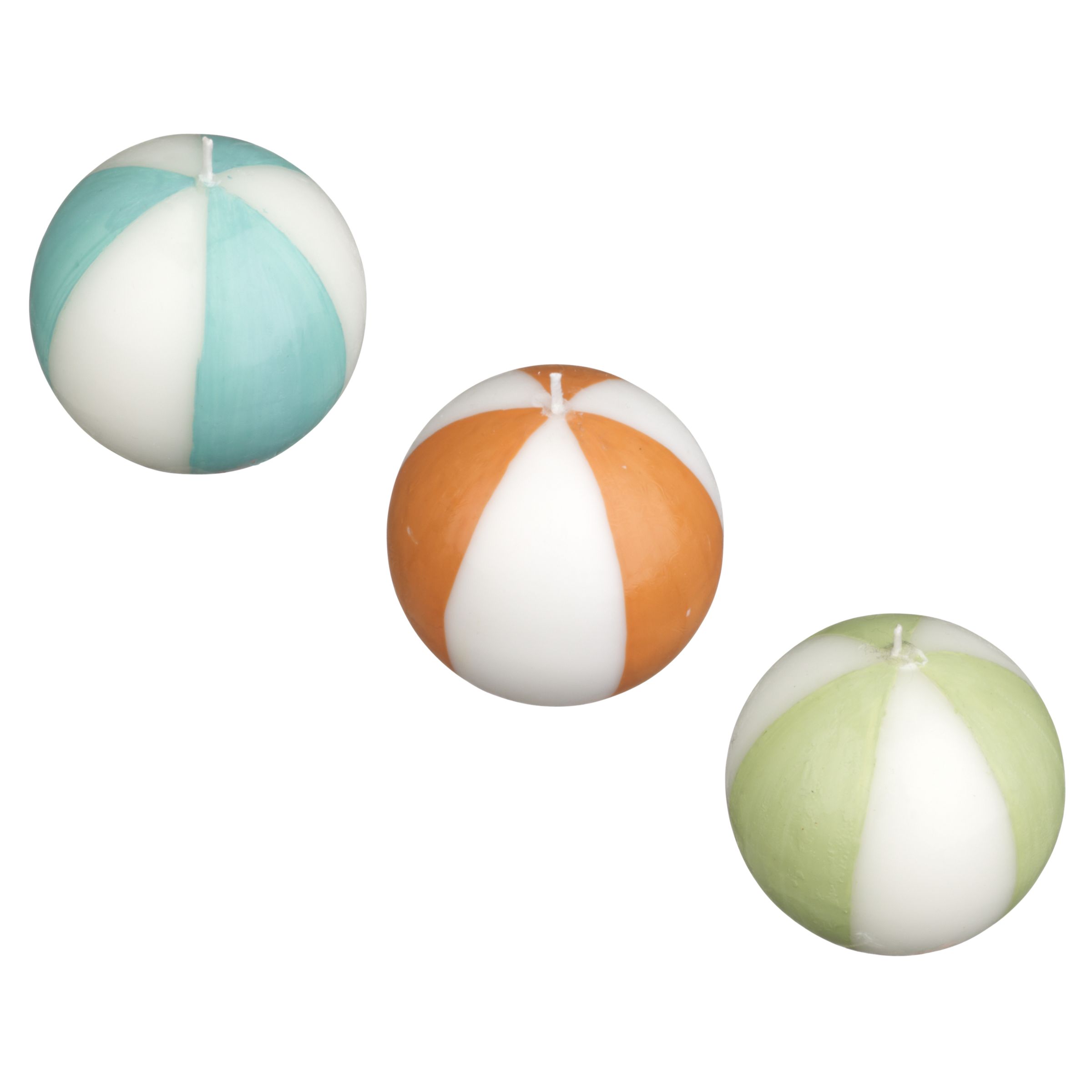 John Lewis Citronella-Scented Beach Ball Candles, Set of 3