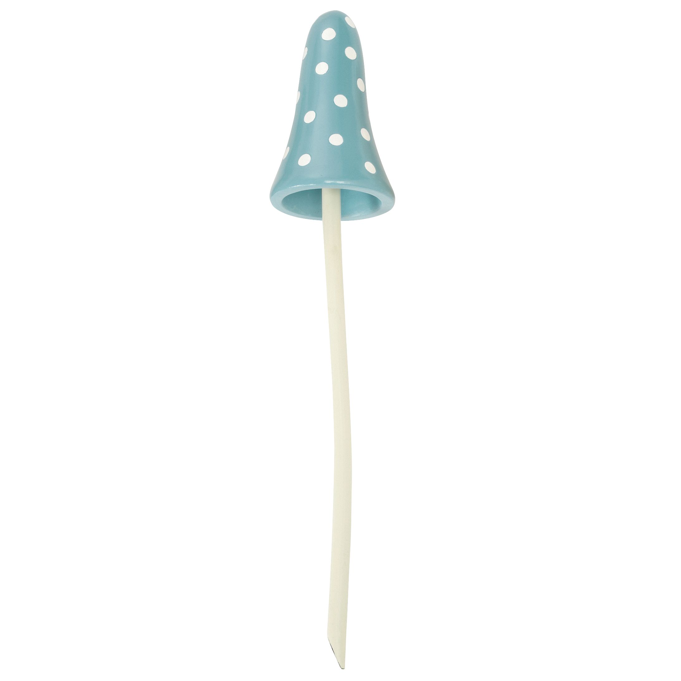 John Lewis Decorative Ceramic Mushroom Garden Stake, Kingfisher