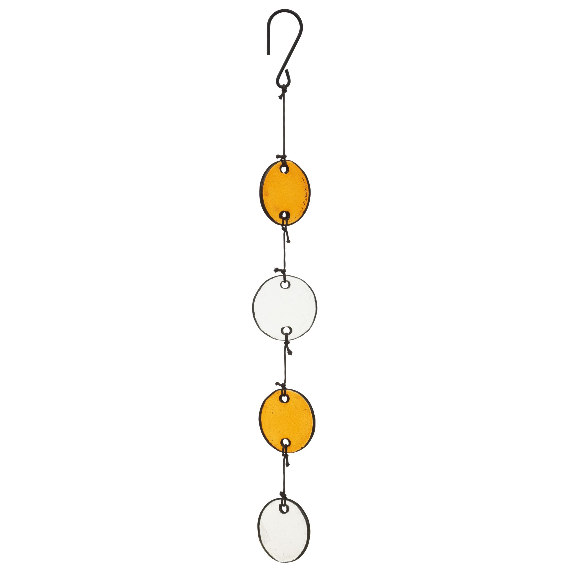 John Lewis Hanging Glass Disc Decoration, Pumpkin