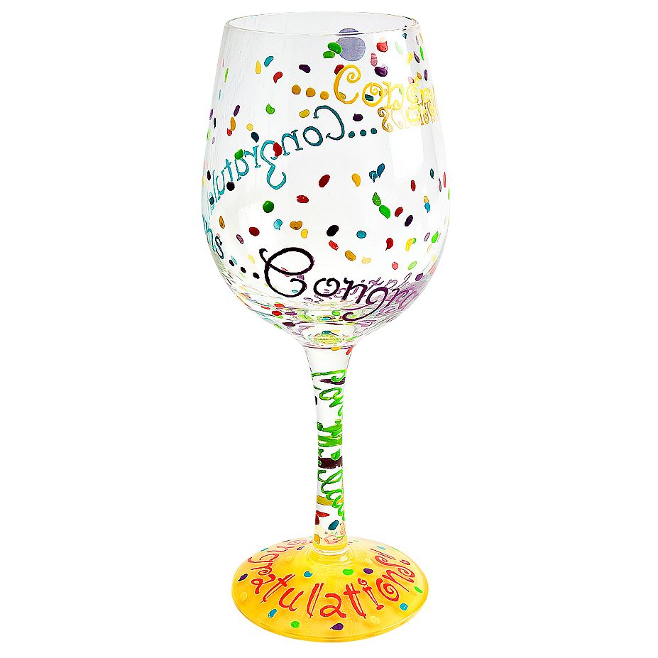 Lolita Congratulations Wine Glass