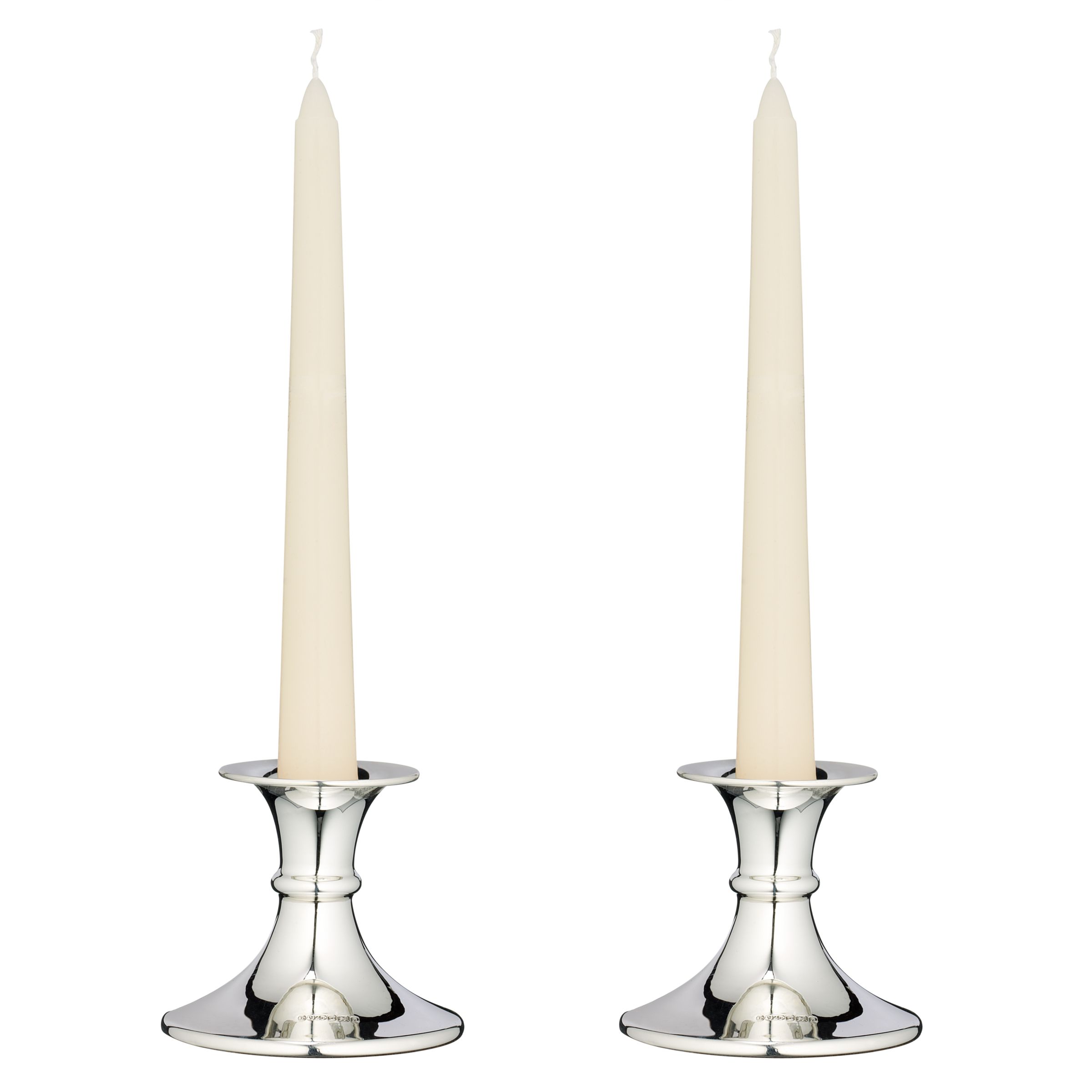 Sterling Silver Cabaret Candlesticks, Pair