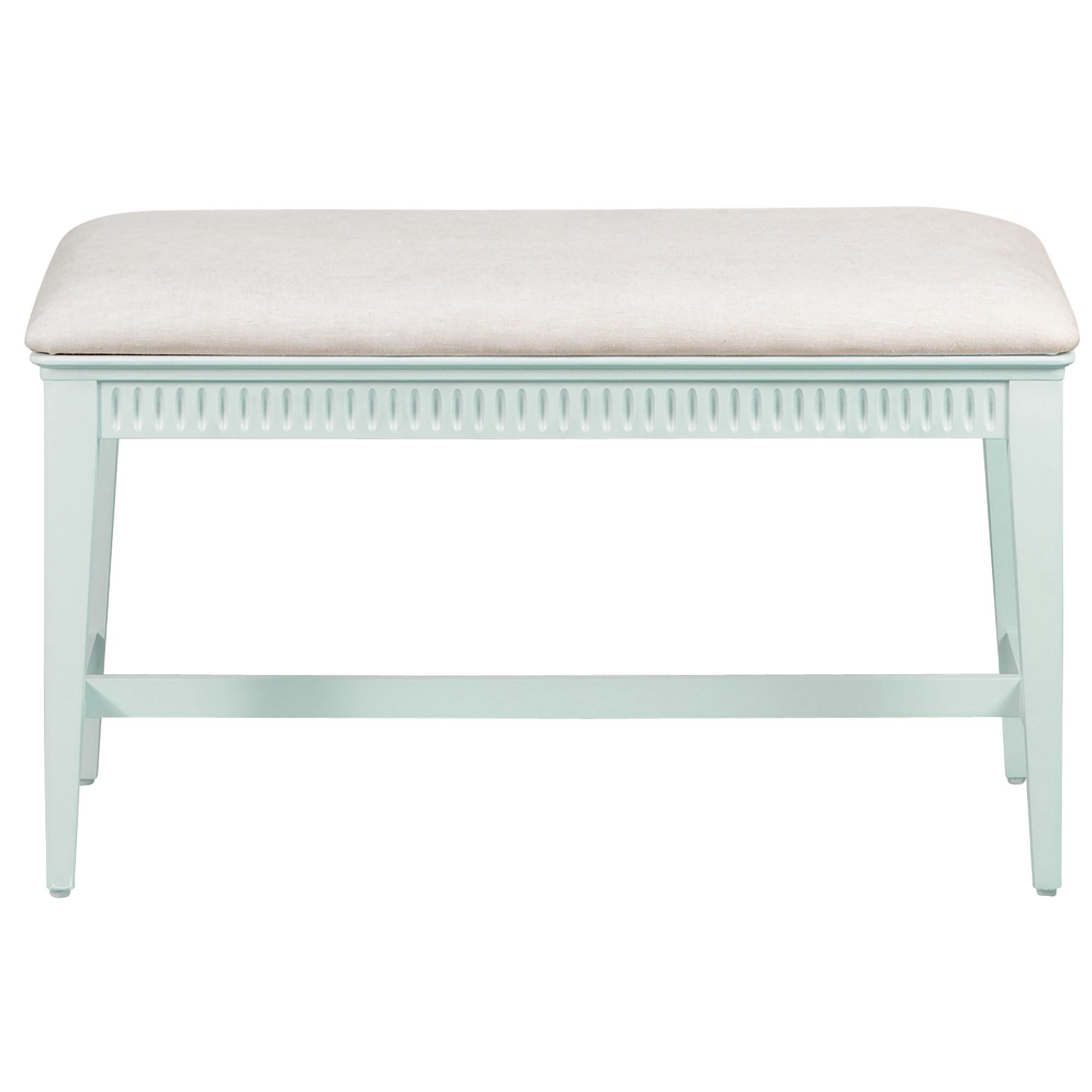 John Lewis Albany Dressing Table Stool, Duck Egg at John Lewis