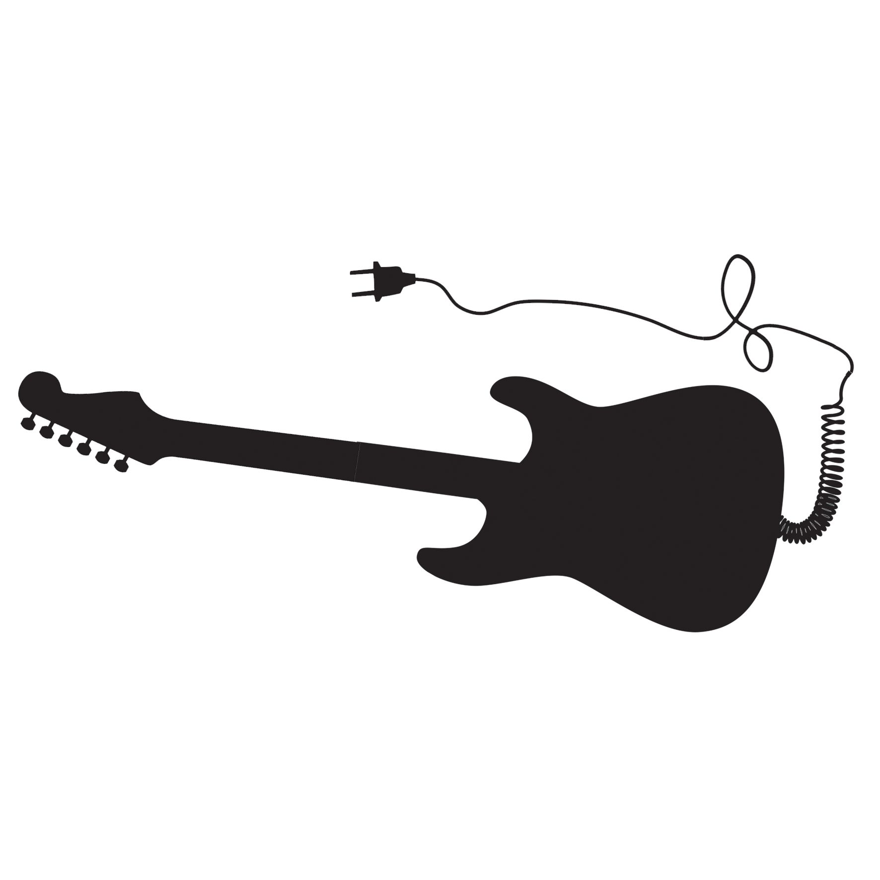 Guitar Chalkboard Wall Sticker, KL60006