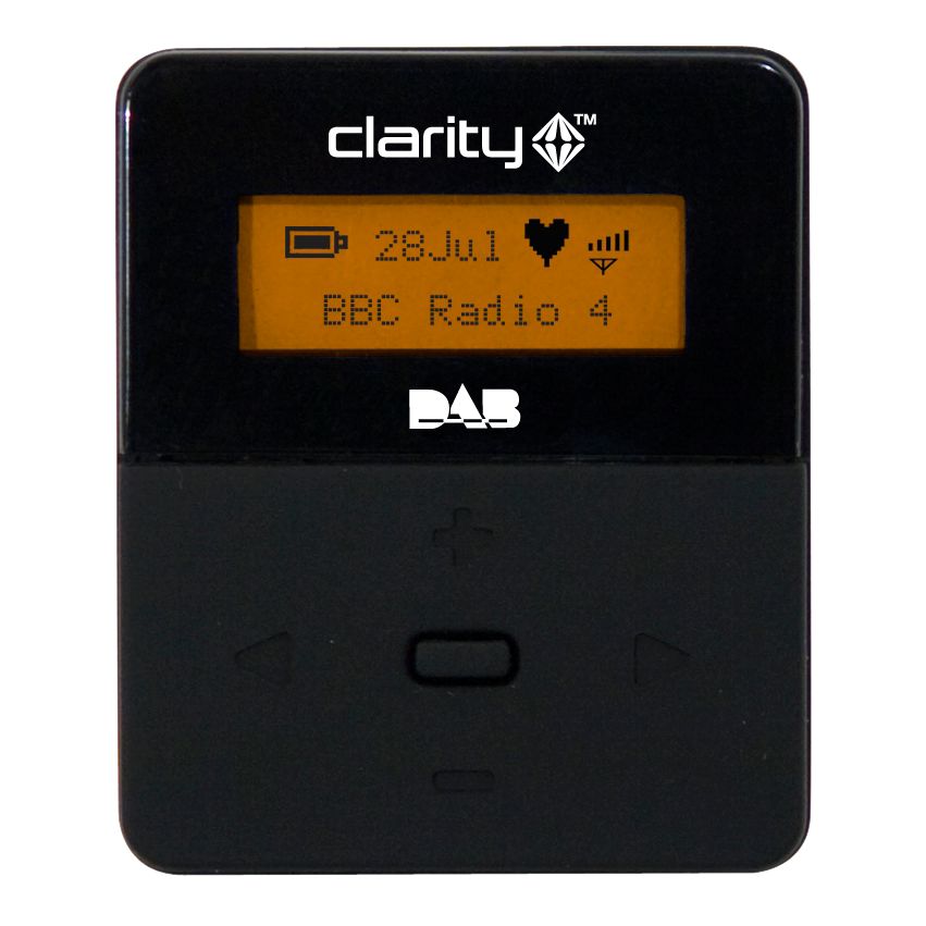 Clarity 55042 Portable DAB Radio, Black
