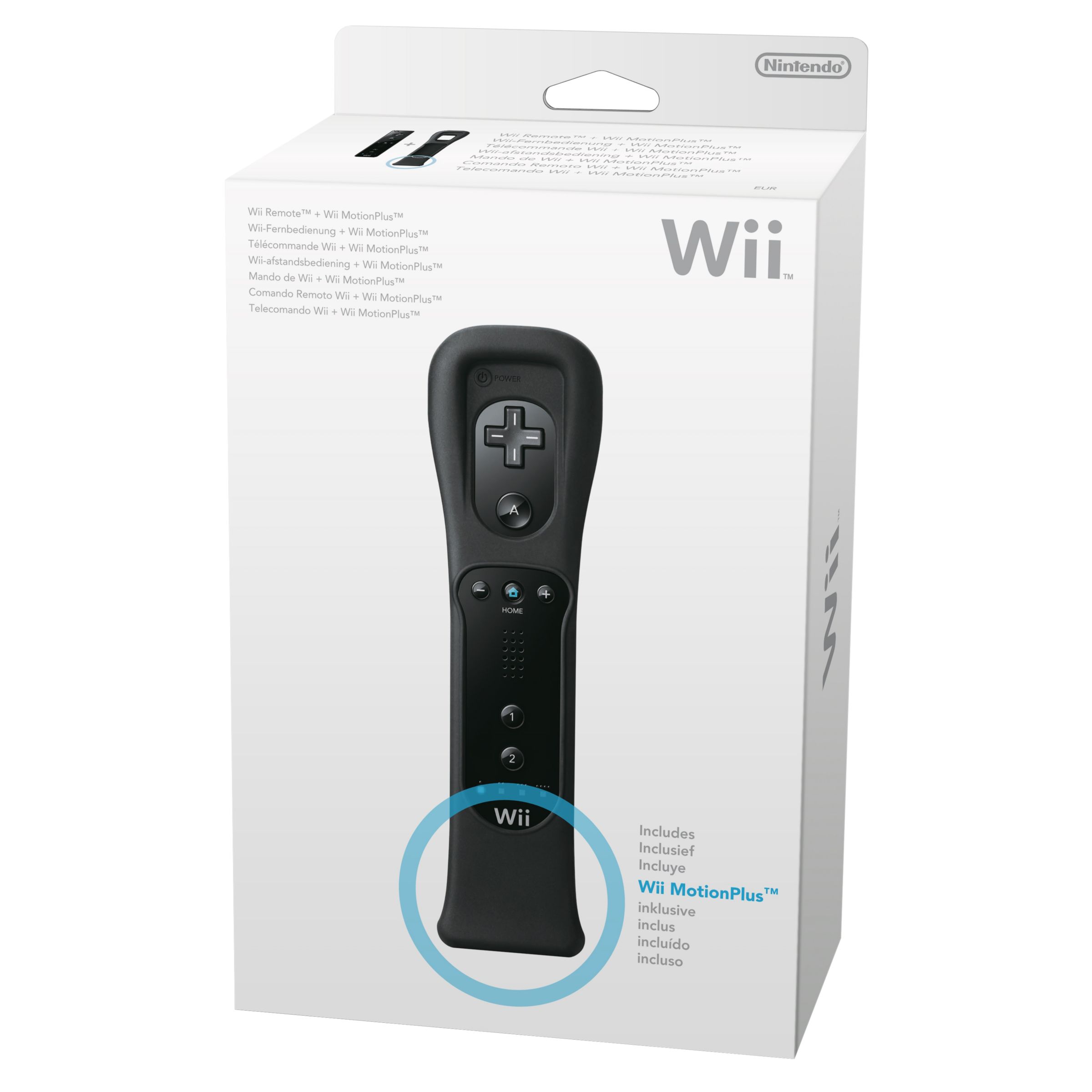 Nintendo Wii Remote Control with Motion Plus Sensor, Black
