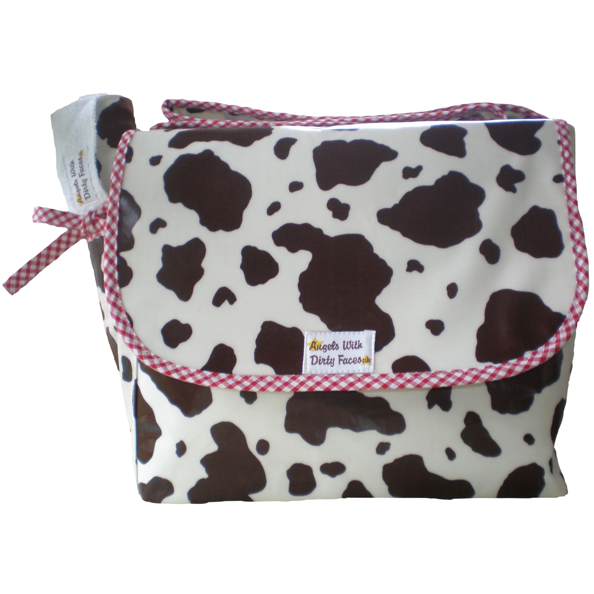 Angels With Dirty Faces Cow Print Changing Bag BrownWhite