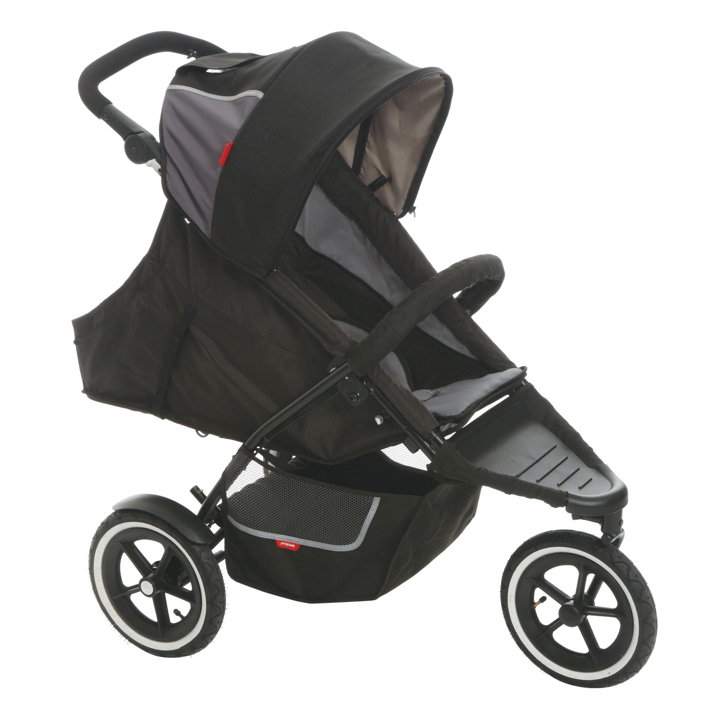 Phil & Teds Dash 3 Wheel Pushchair, Black