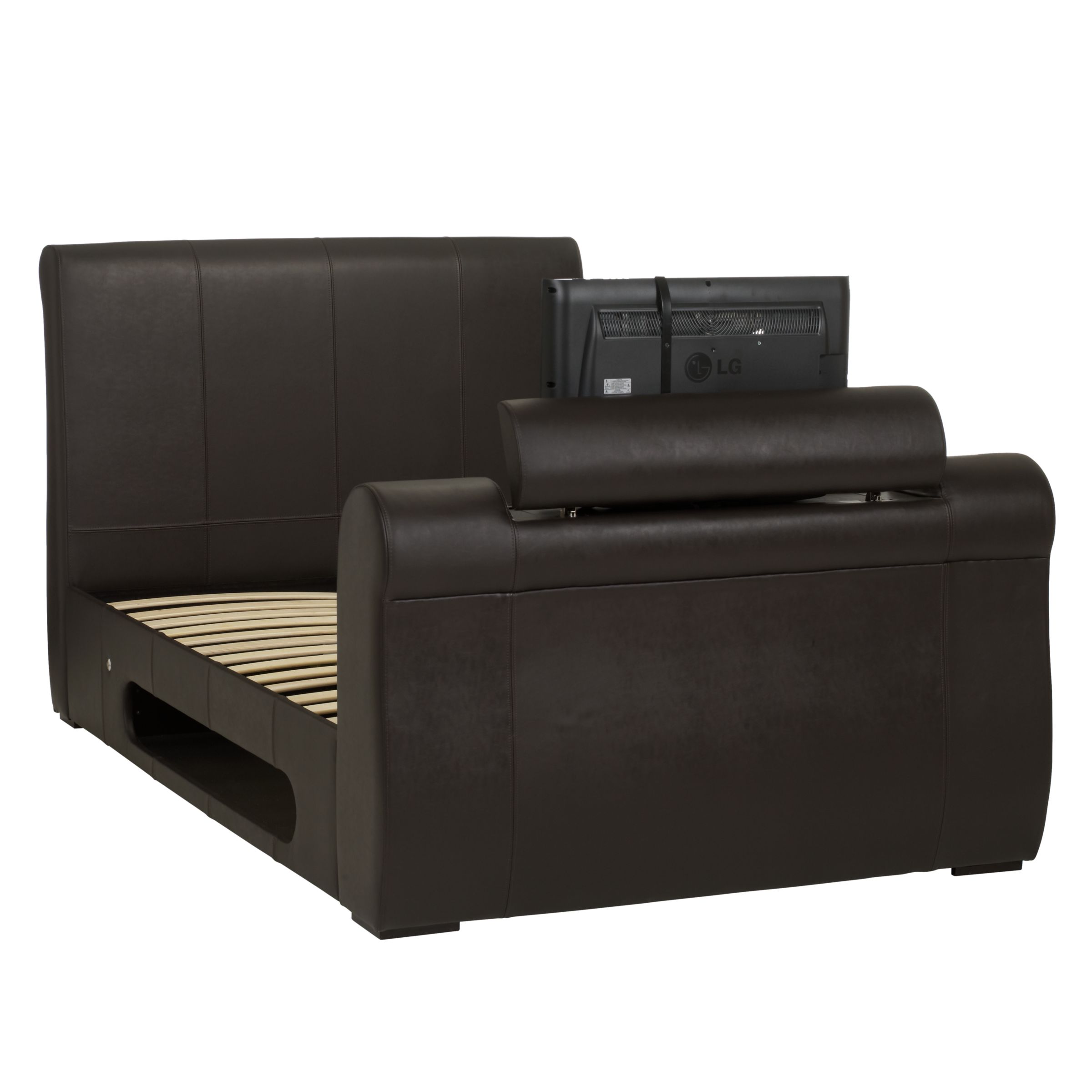 Sedona Leather TV Bed, Super Kingsize at John Lewis