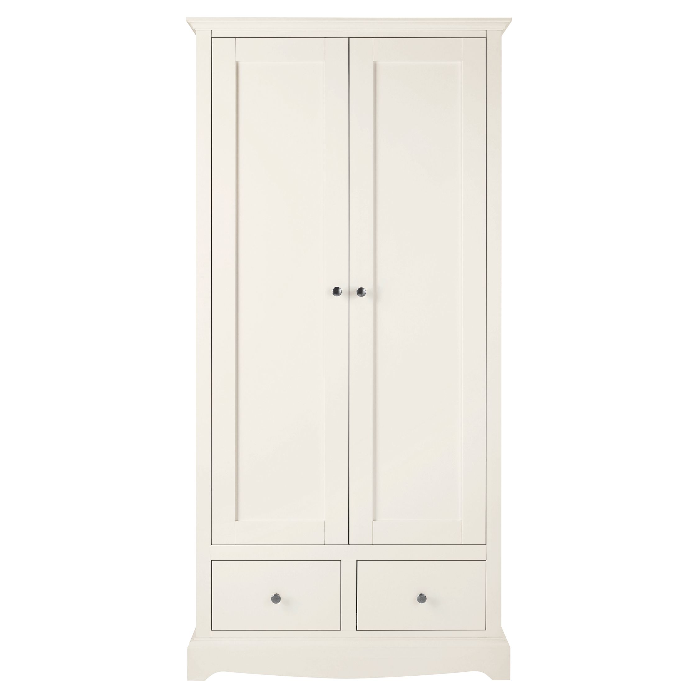 John Lewis Darcy 2 Door Wardrobe, Ivory at John Lewis