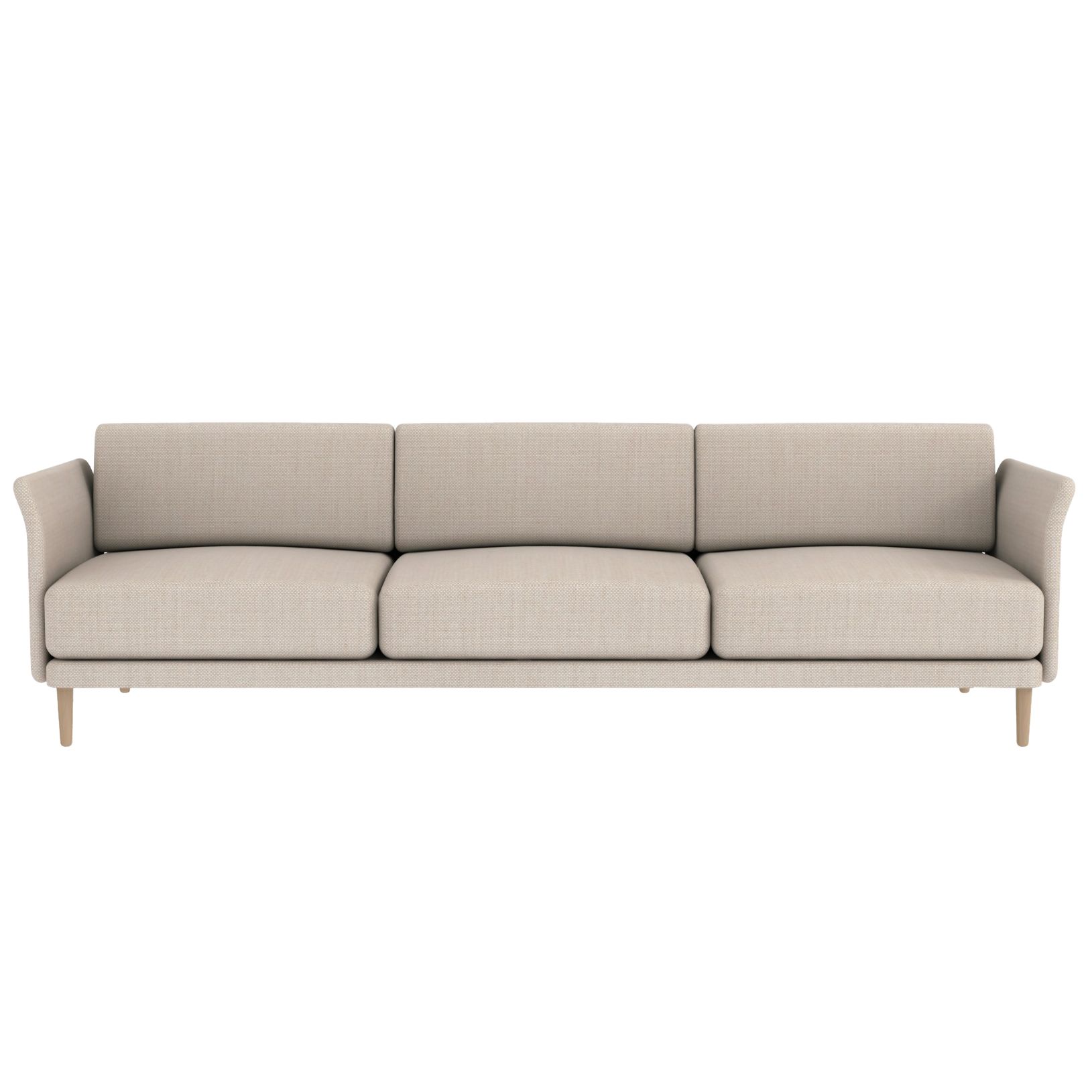 Matthew Hilton for Case Theo 3 Seat Sofa, Pepper at JohnLewis