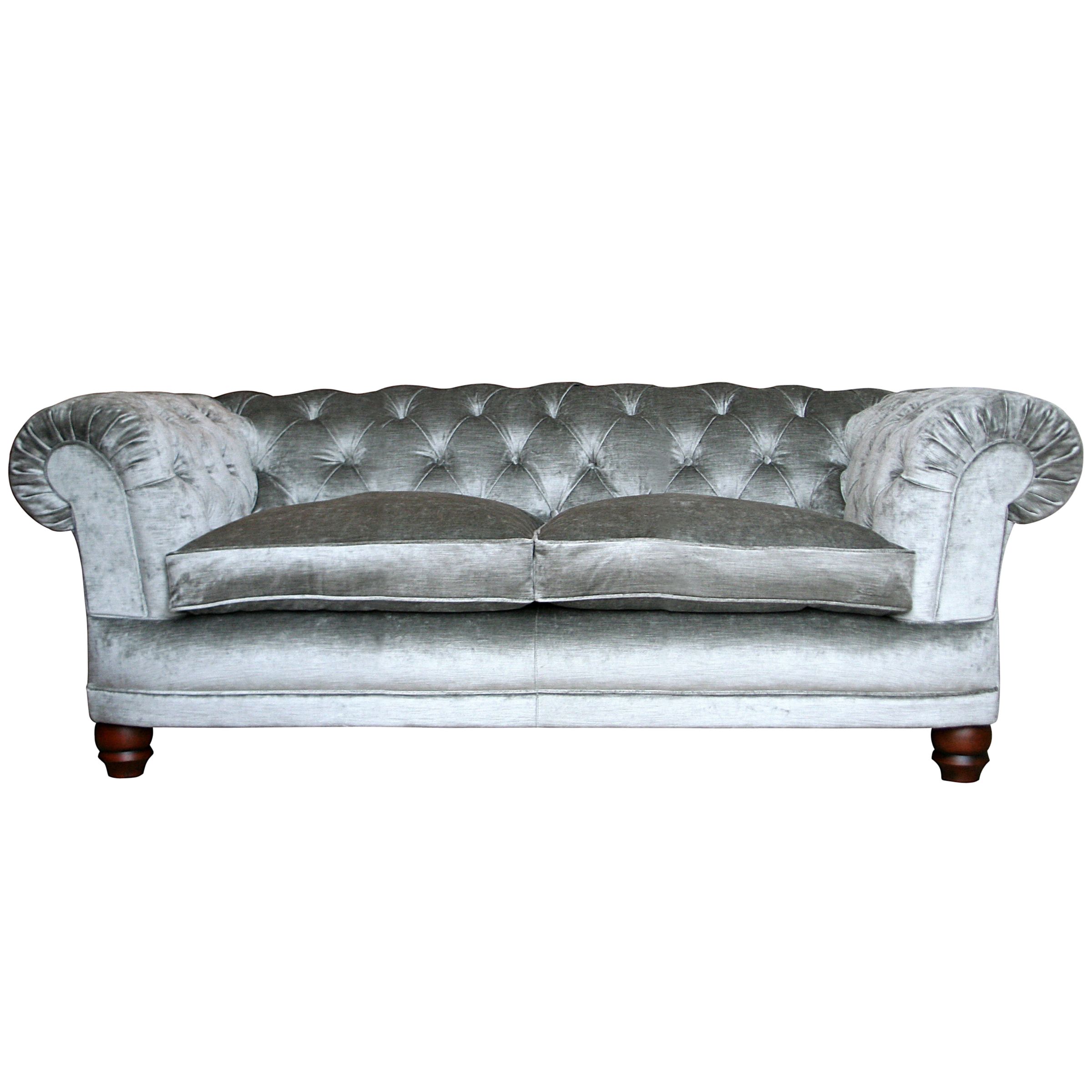 John Lewis Chatsworth Medium Chesterfield, Palermo Silver at John Lewis