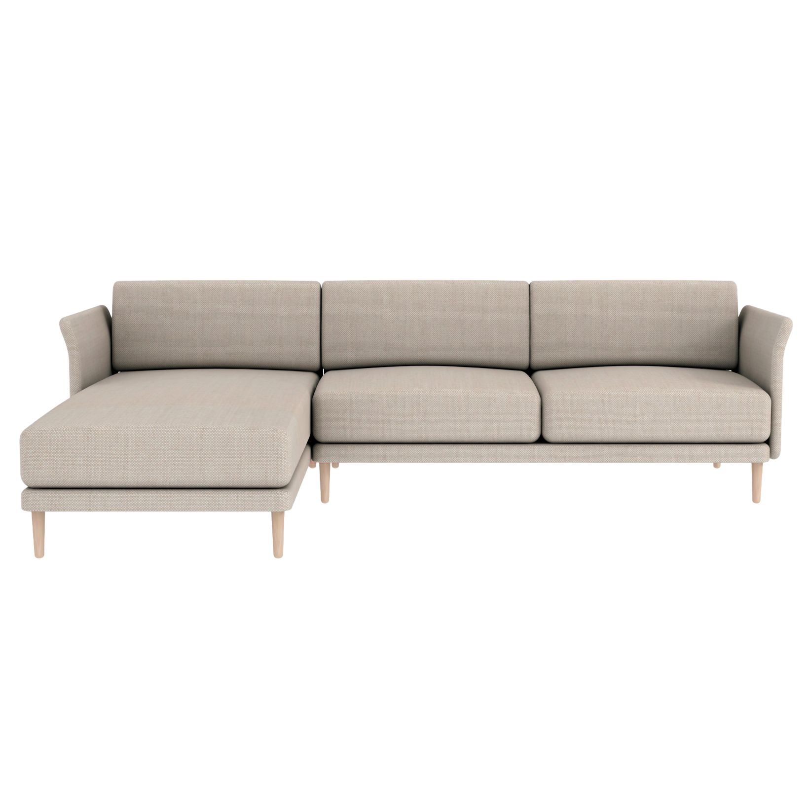 Matthew Hilton for Case Theo 2 Seat Sofa and Chaise, Pepper at John Lewis