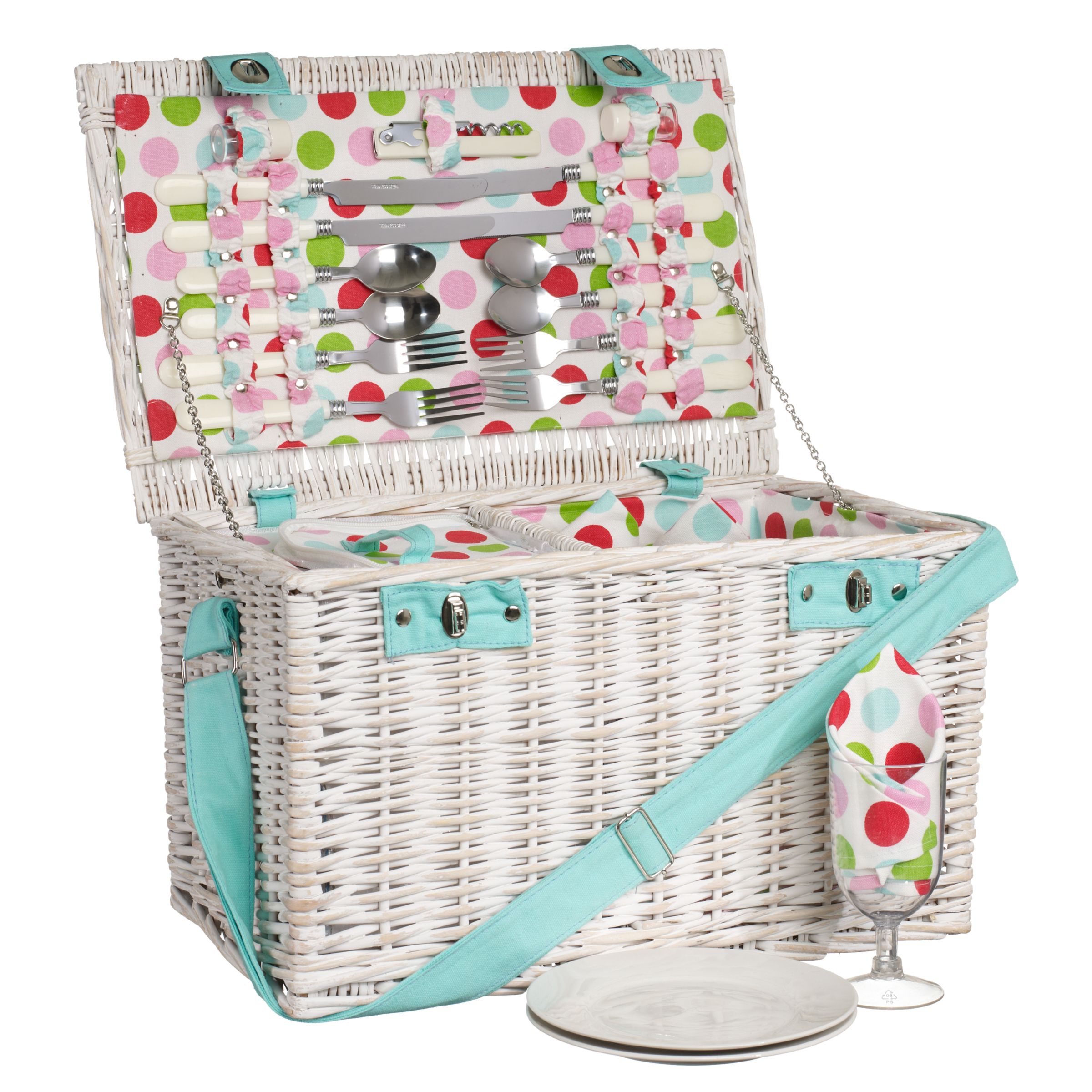 John Lewis Whitewash Willow Hamper