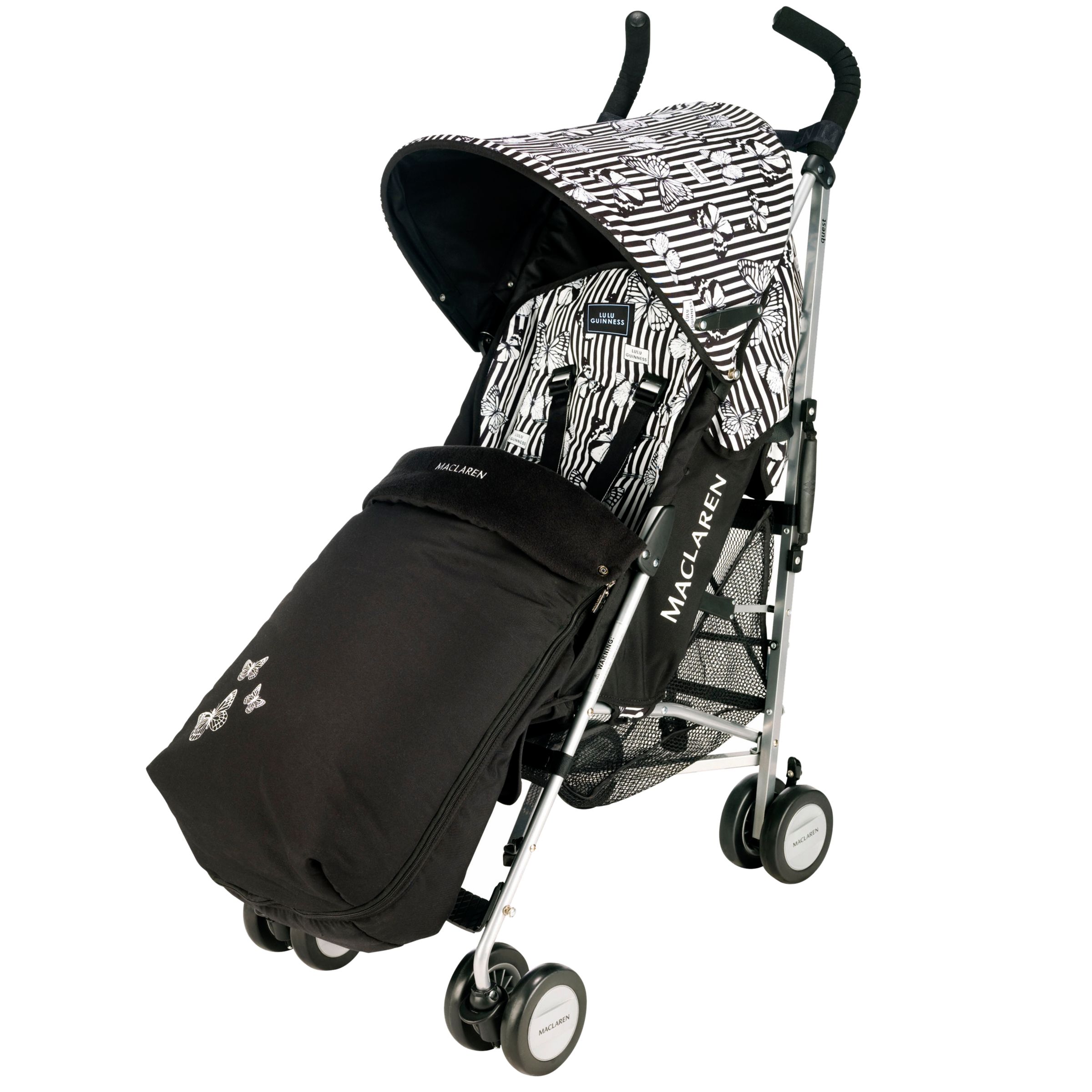 Maclaren Lulu Guinness Butterflies Buggy, Black/White