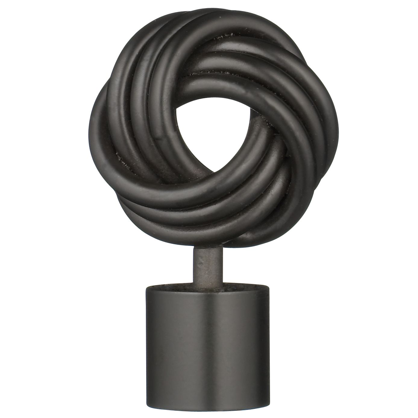 John Lewis Black Finish Steel Knot Finial, 25mm