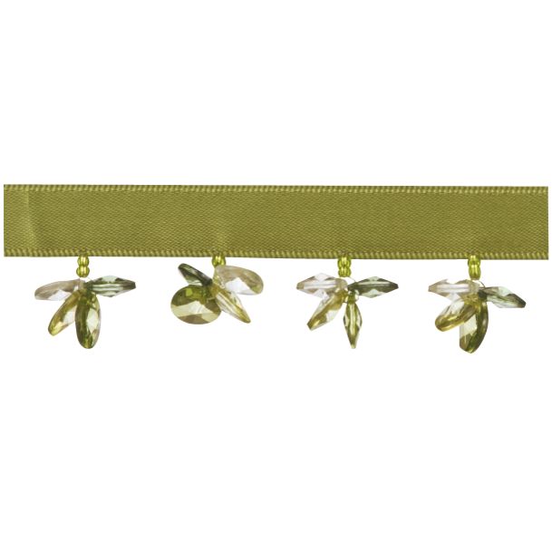 Butterfly Beaded Trim, Green